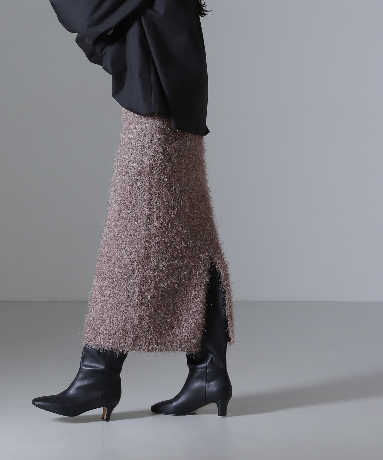 フェザーヤーンニットタイトスカート(セットアップ可) 6734230313