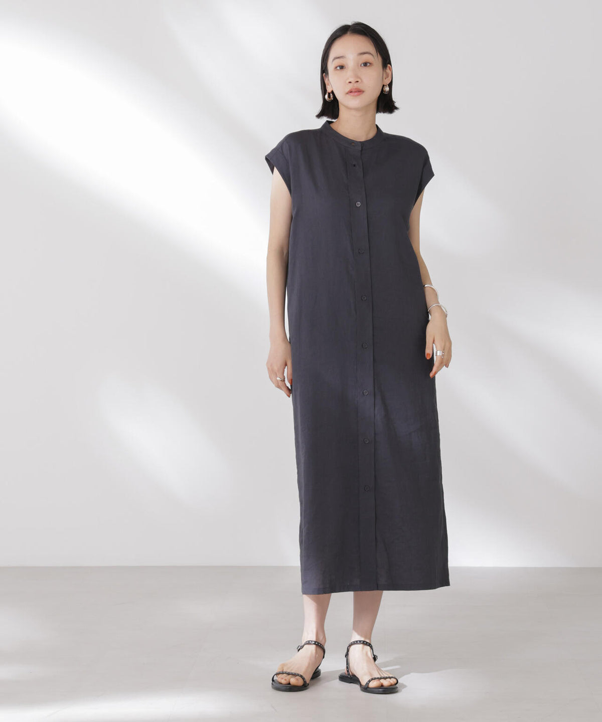Anti Smell Linen フレンチスリーブワンピース 6735119314