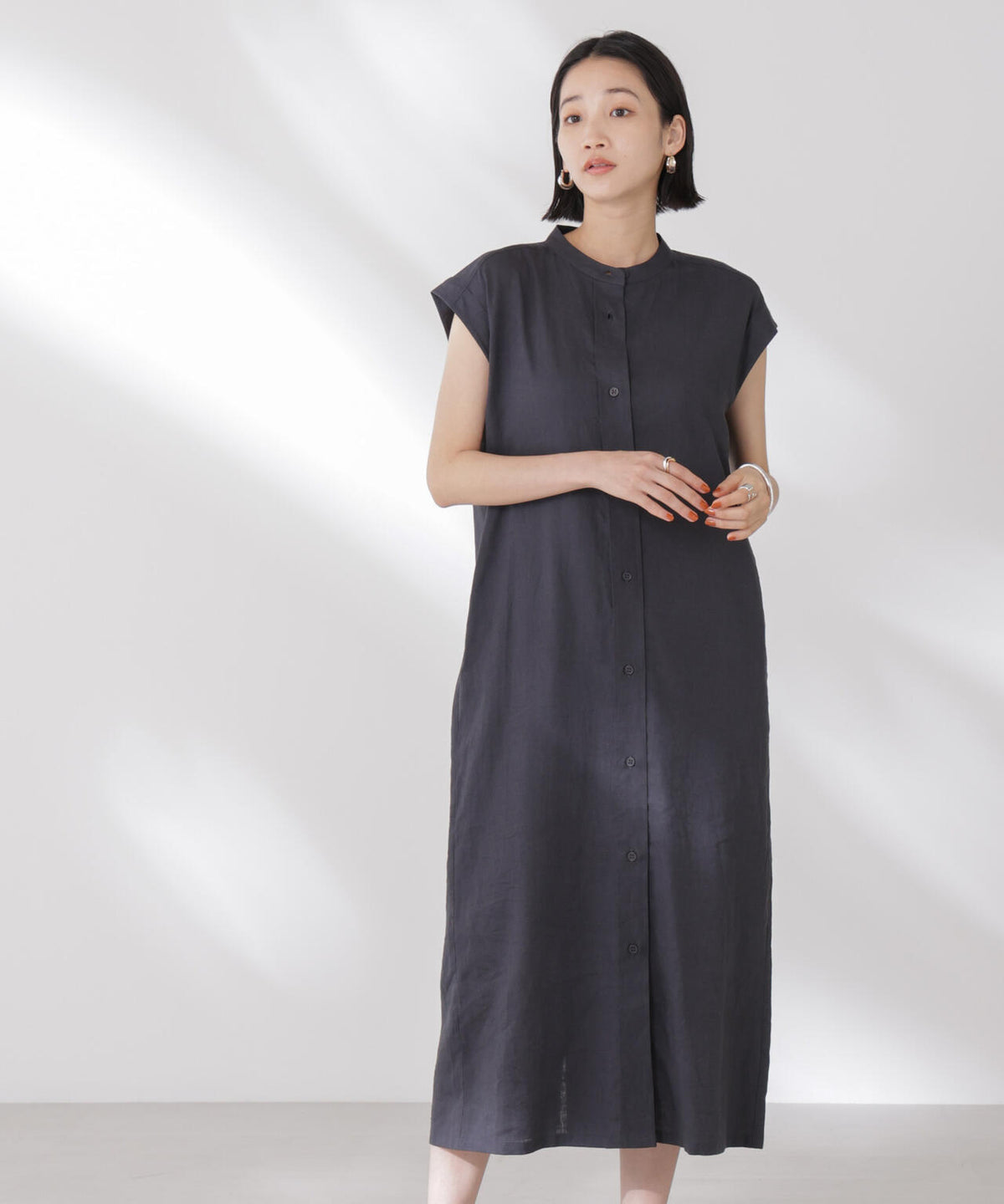 Anti Smell Linen フレンチスリーブワンピース 6735119314