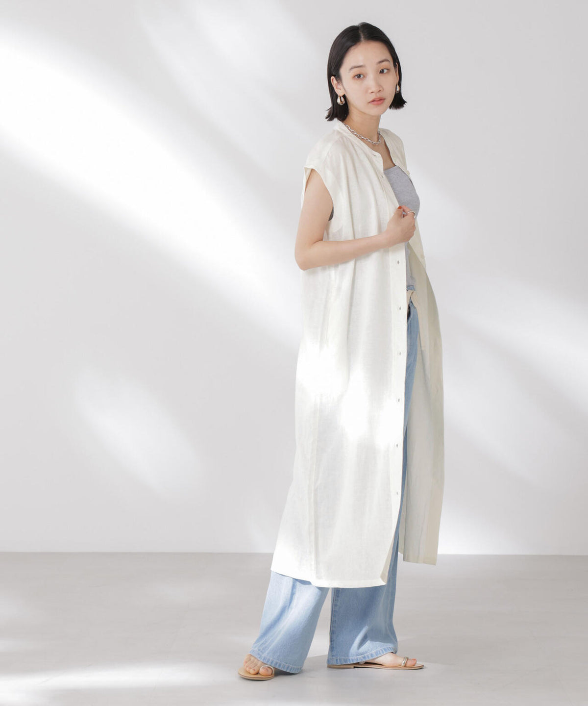 Anti Smell Linen フレンチスリーブワンピース 6735119314