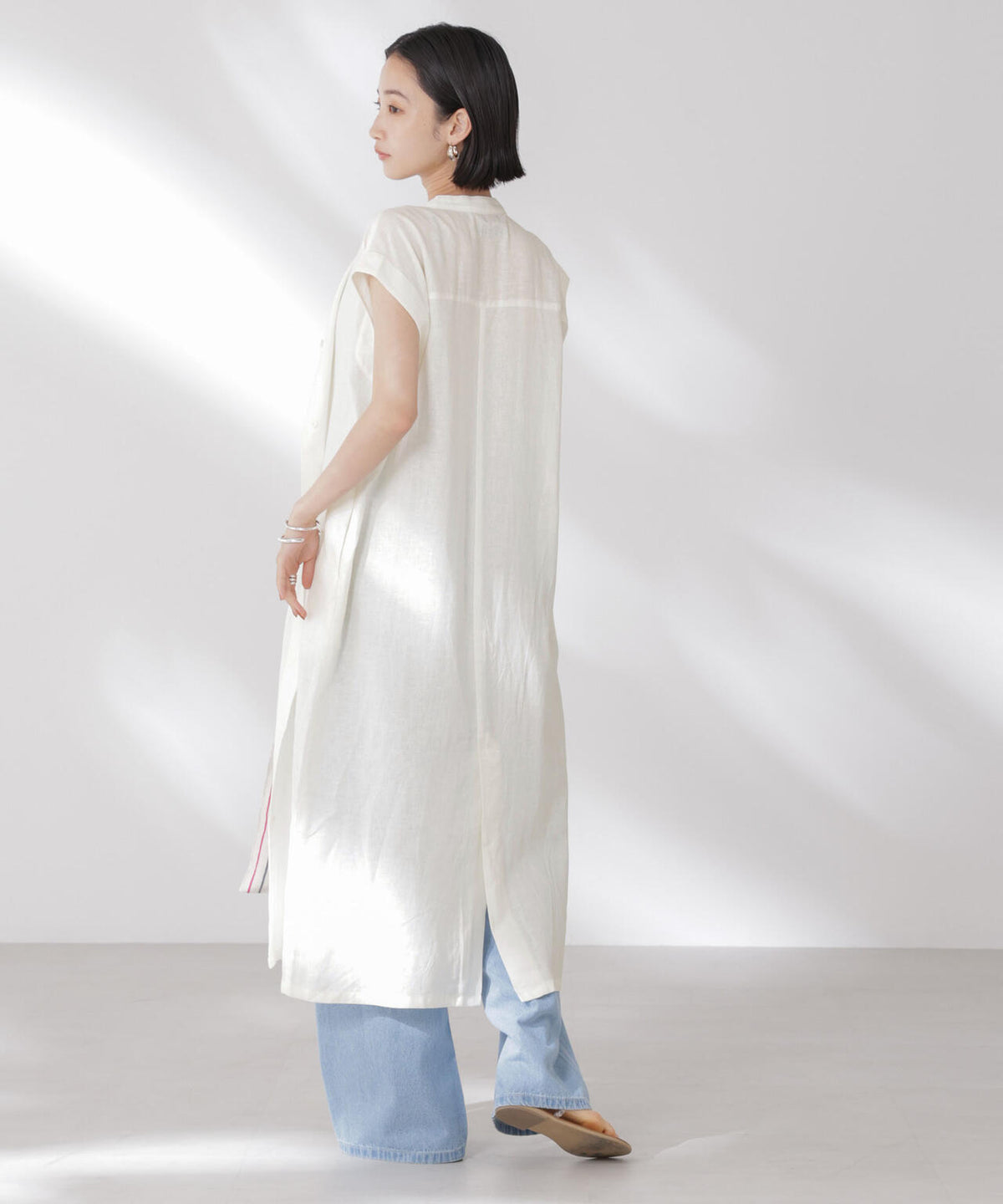 Anti Smell Linen フレンチスリーブワンピース 6735119314