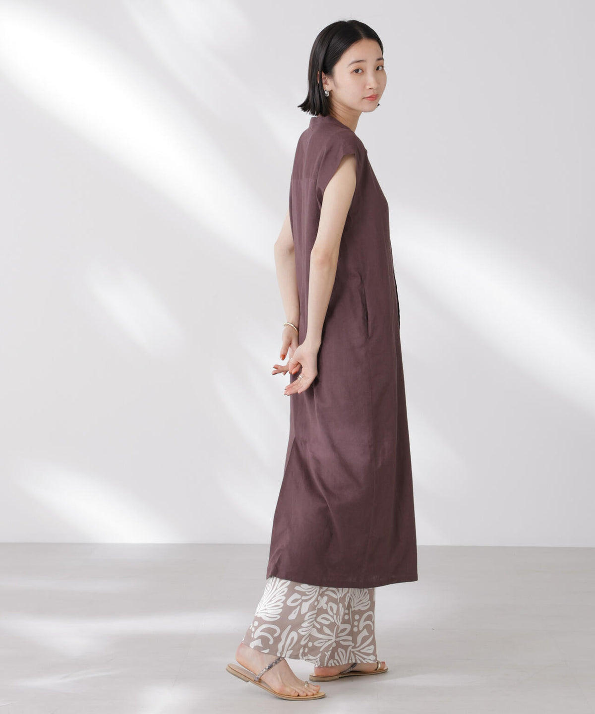 Anti Smell Linen フレンチスリーブワンピース 6735119314
