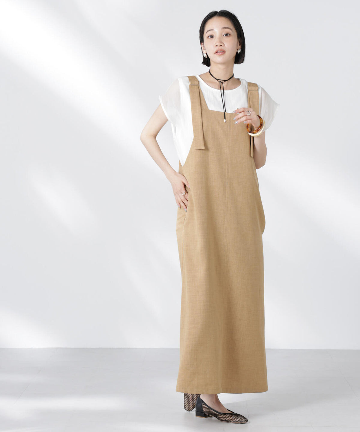 前後2wayサロペットワンピース 6735119330
