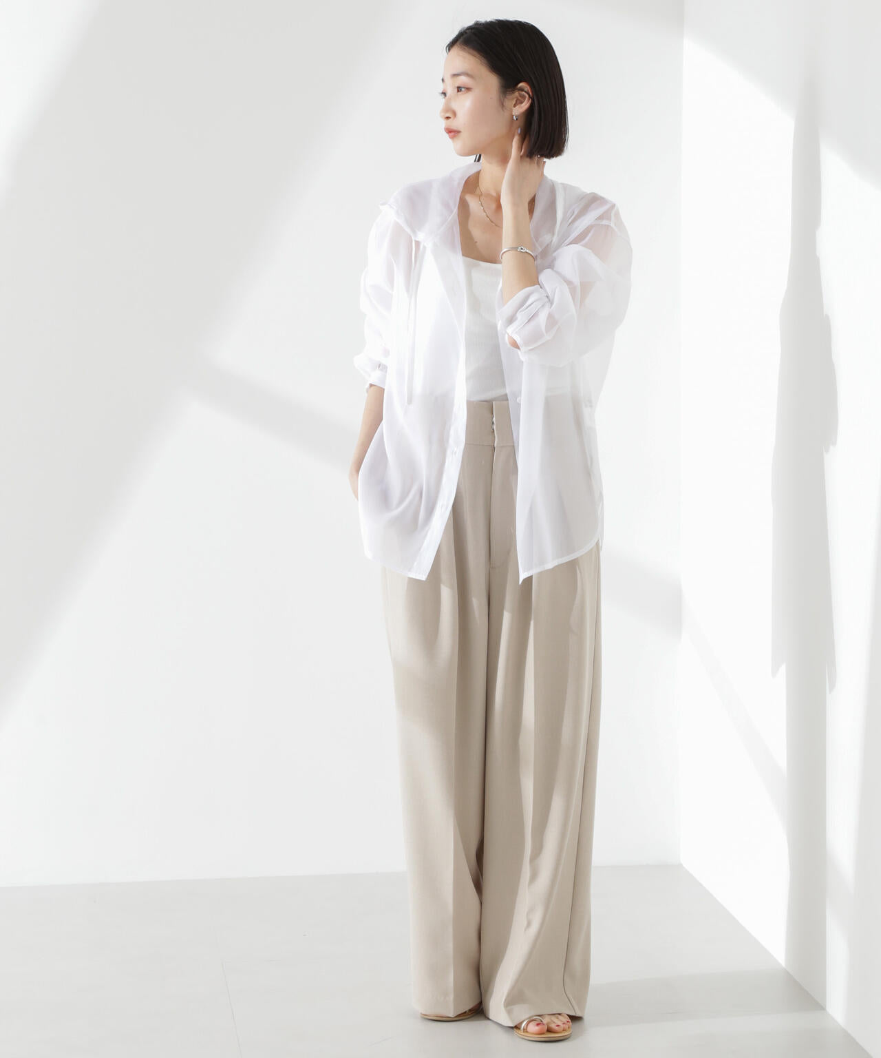 シアーフードシャツ 6735120316