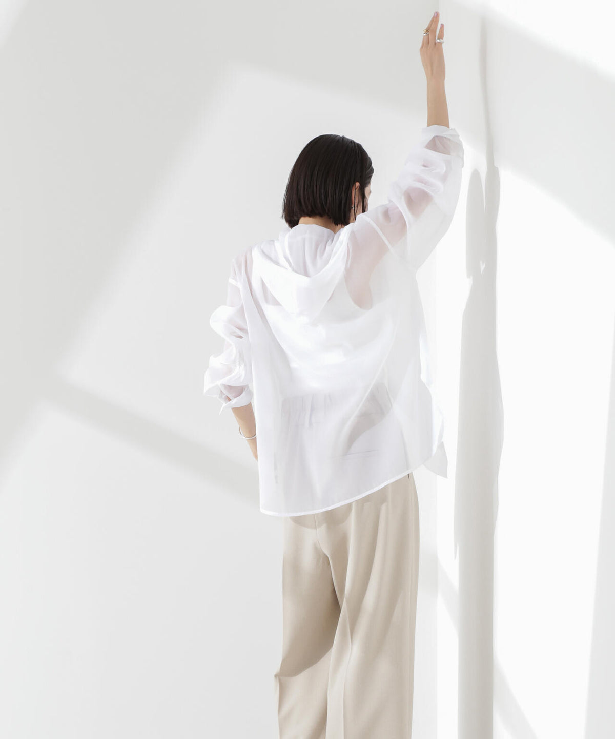 シアーフードシャツ 6735120316