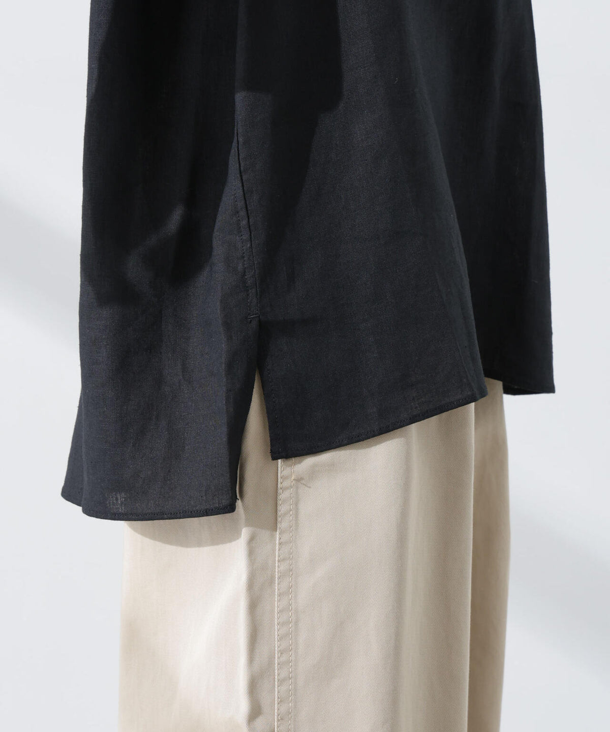 Anti Smell Linen プルオーバーVネックシャツ 6735121301
