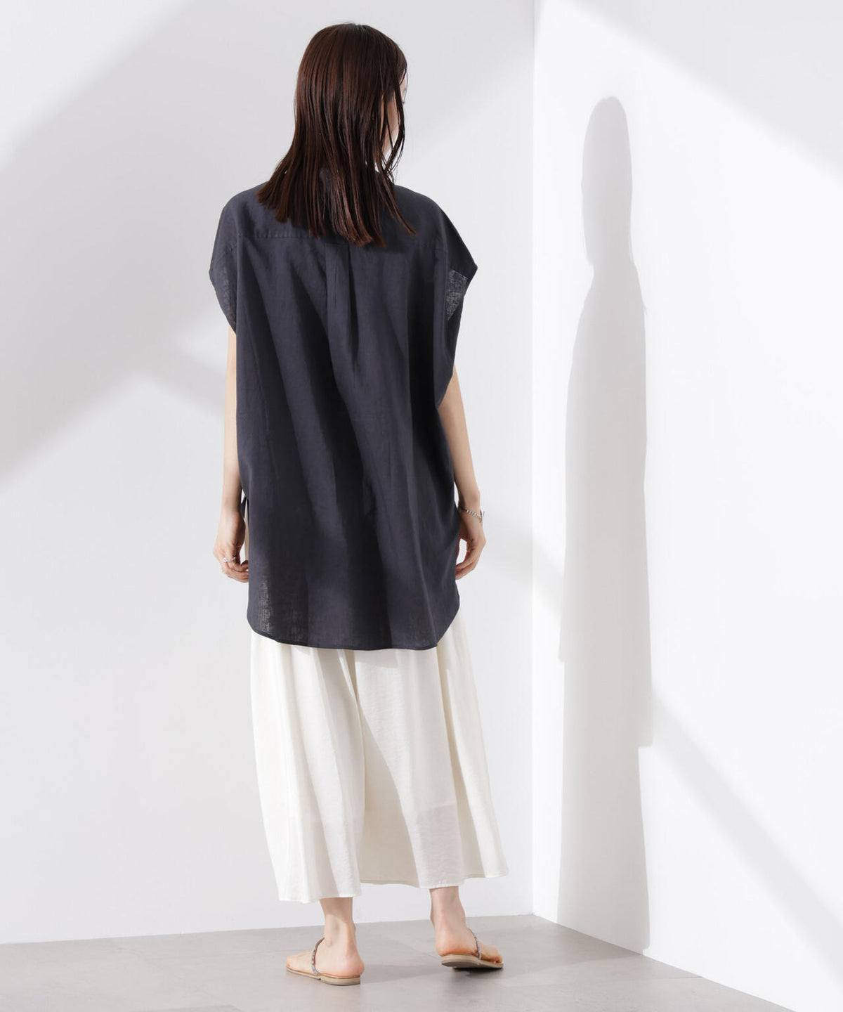 Anti Smell Linen フレンチスリーブシャツ 6735121302