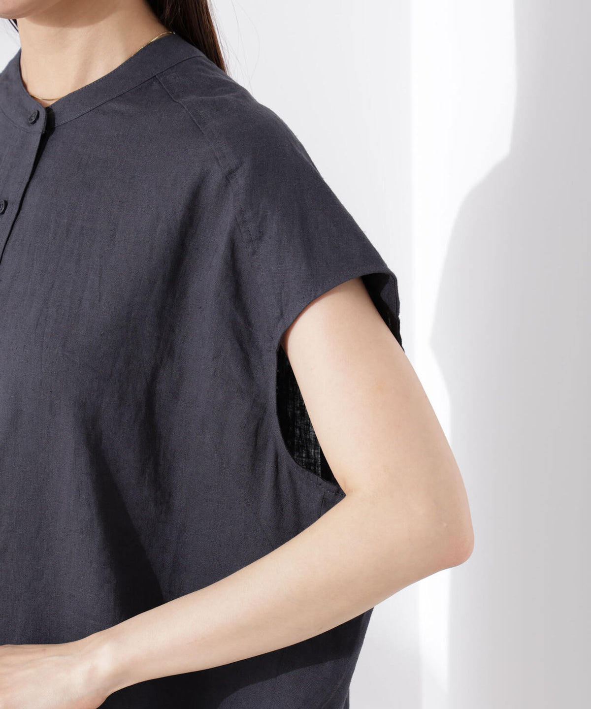 Anti Smell Linen フレンチスリーブシャツ 6735121302