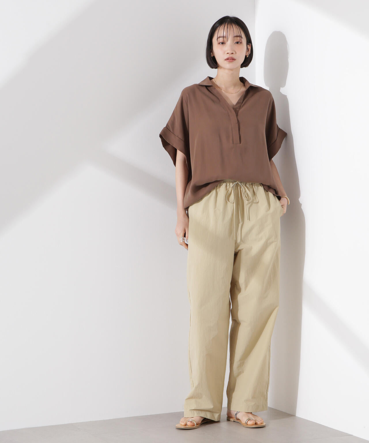 スキッパーワイドスリーブシャツ(セットアップ可) 6735121313