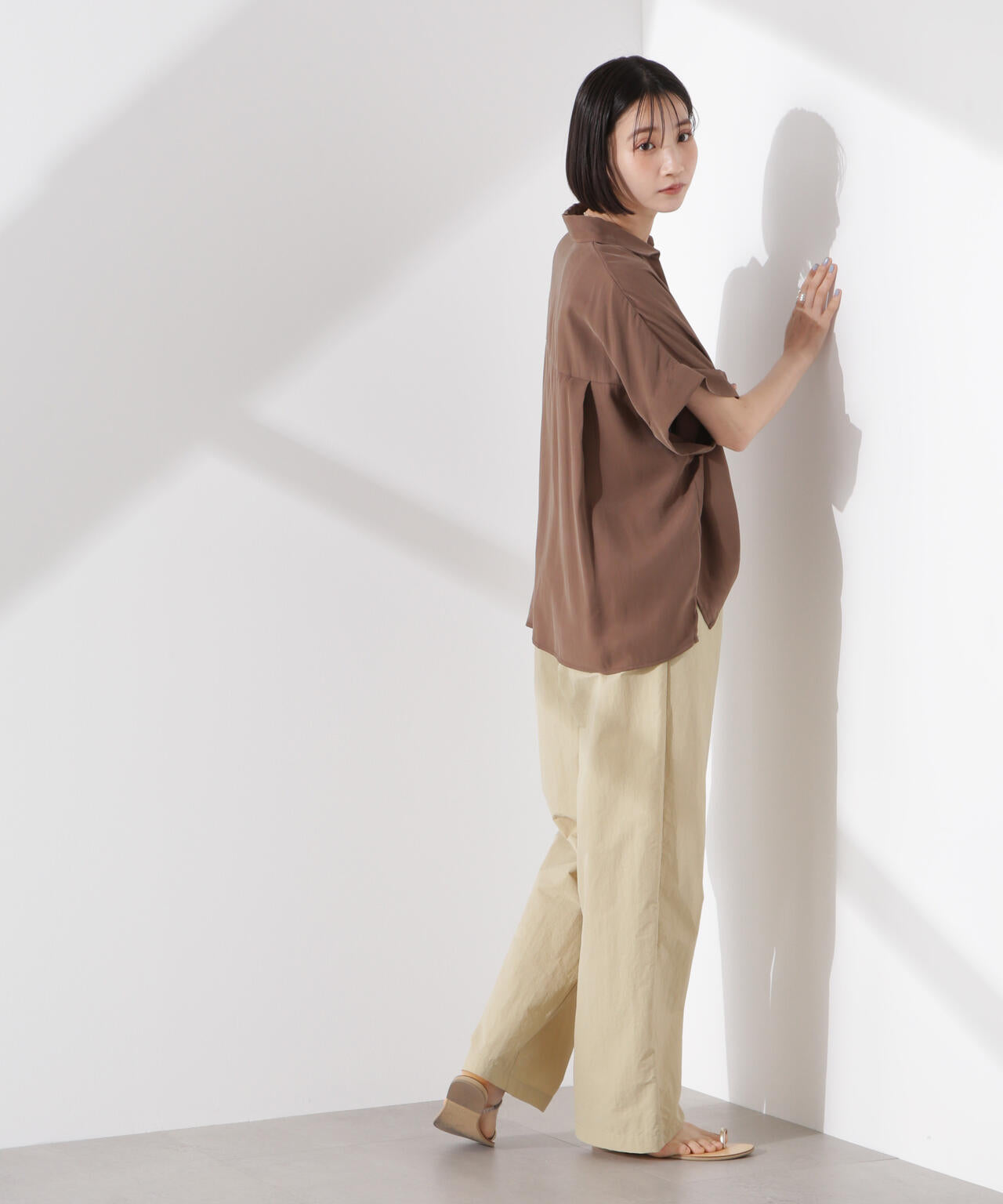 スキッパーワイドスリーブシャツ(セットアップ可) 6735121313