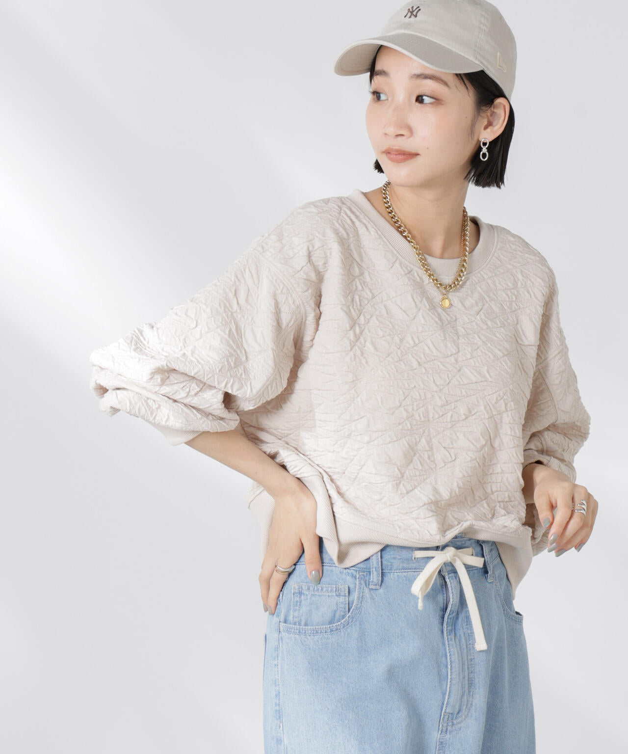 フクレジャガードカットトップス(セットアップ可) 6735123301
