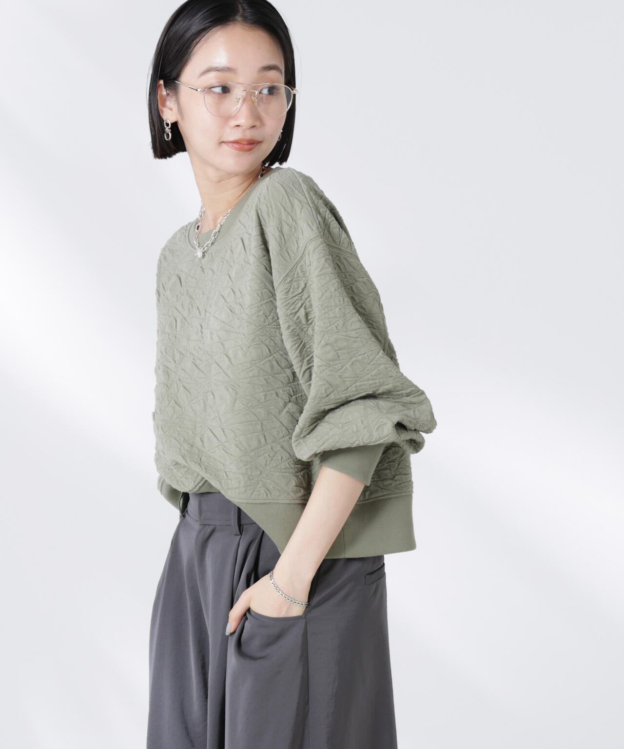 フクレジャガードカットトップス(セットアップ可) 6735123301