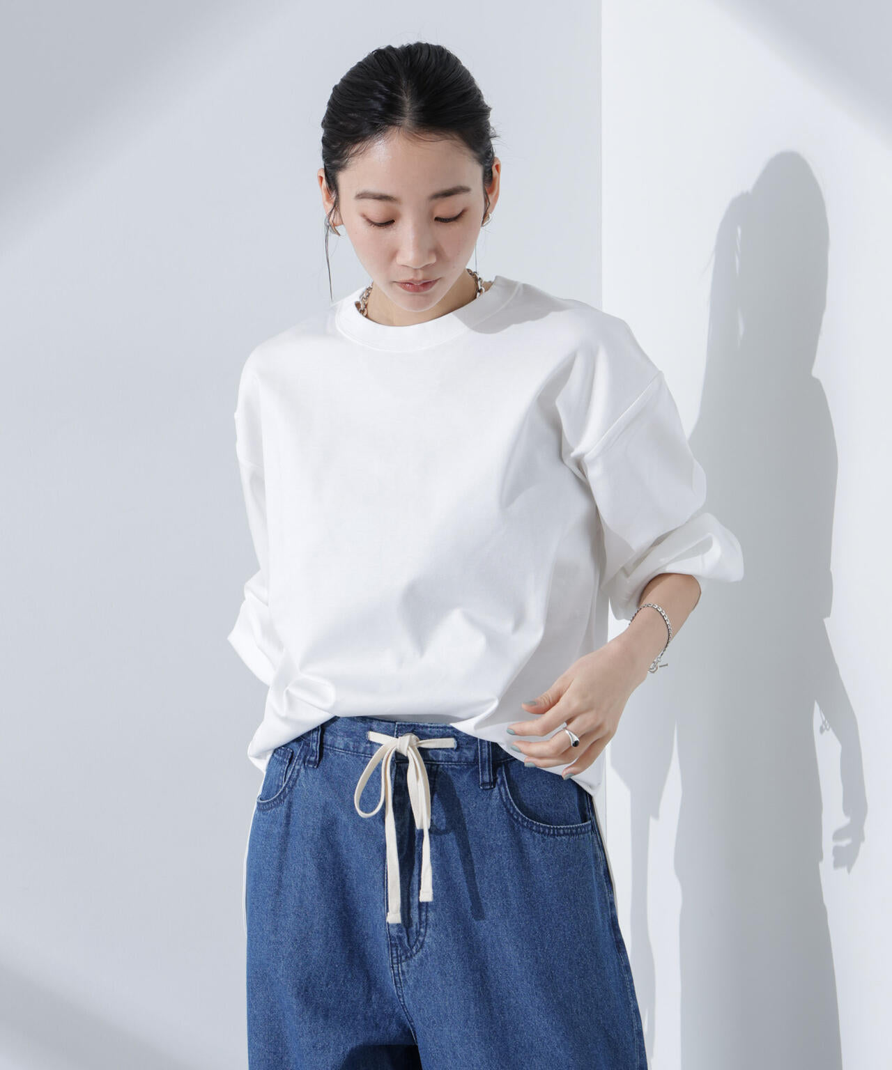 Anti SmellスムースシルケットロングスリーブTシャツ 6735123303