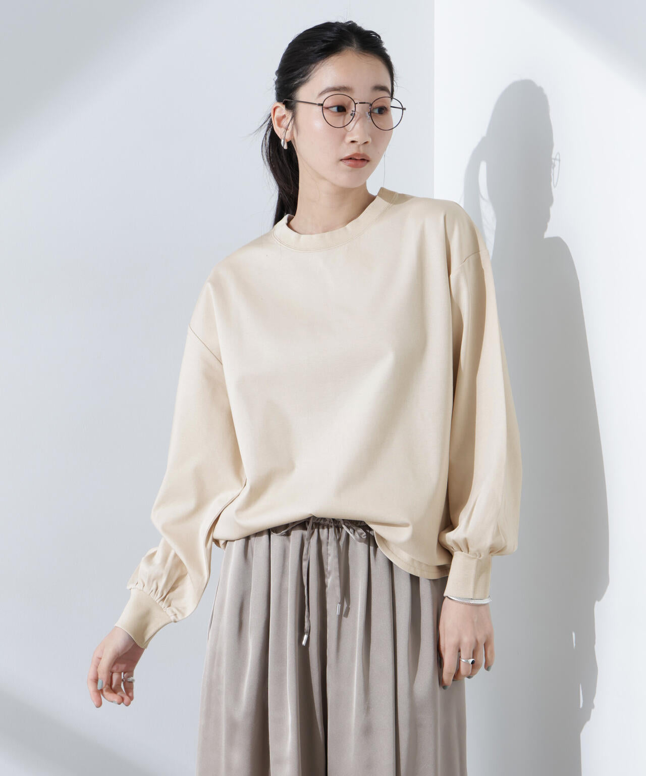 Anti SmellスムースシルケットロングスリーブTシャツ 6735123303