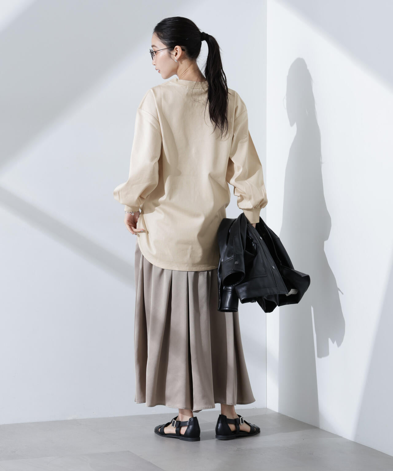 Anti SmellスムースシルケットロングスリーブTシャツ 6735123303