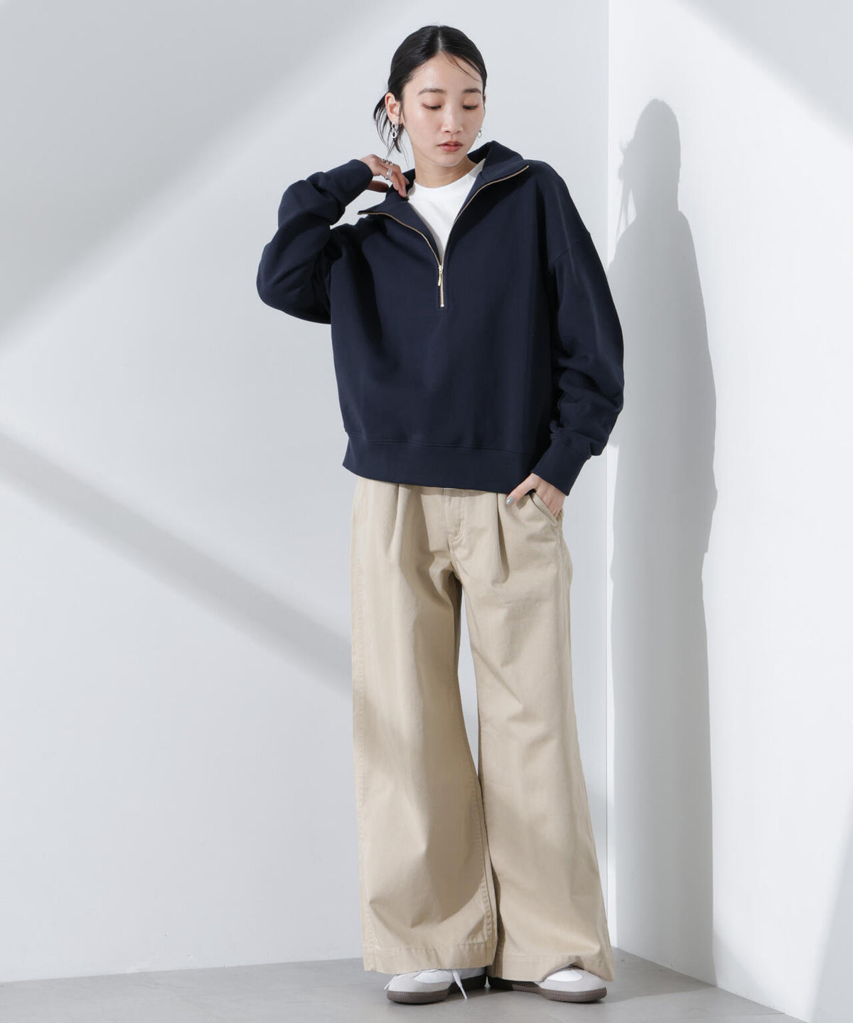 抗菌防臭リブロングスリーブTシャツ 6735123307