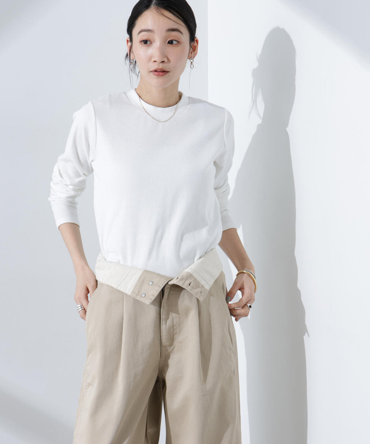 抗菌防臭リブロングスリーブTシャツ 6735123307