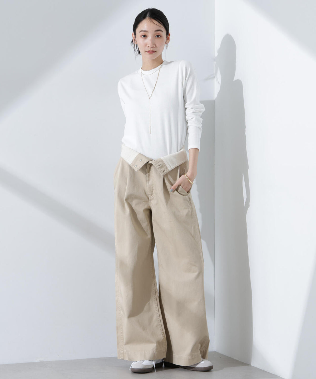 抗菌防臭リブロングスリーブTシャツ 6735123307