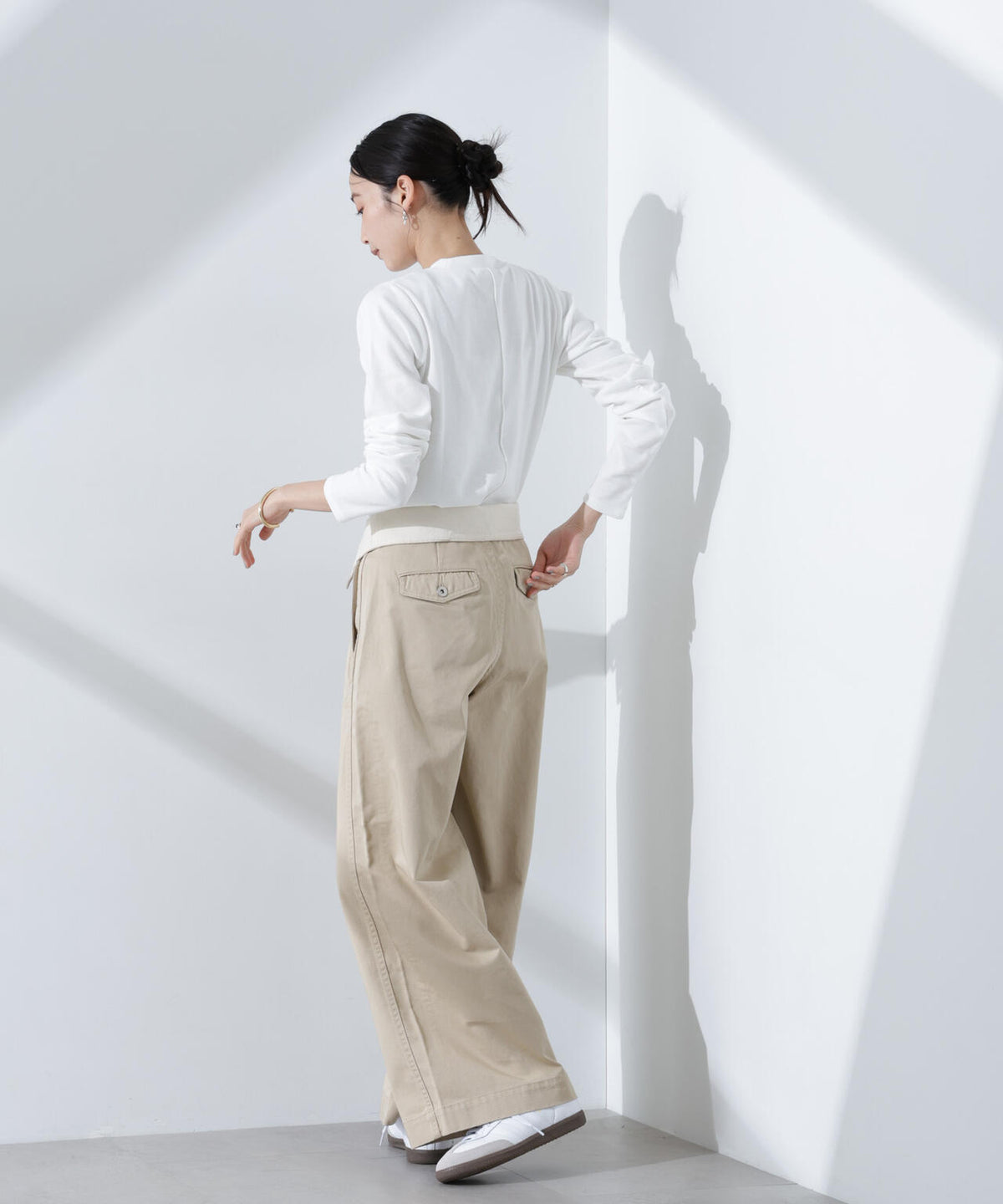 抗菌防臭リブロングスリーブTシャツ 6735123307