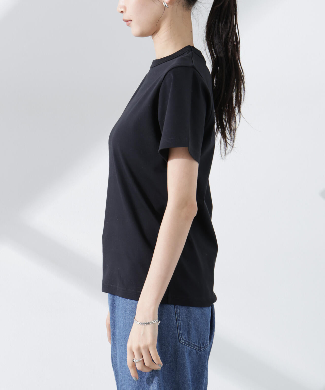 Anti SmellスムースシルケットクルーネックTシャツ 6735124301