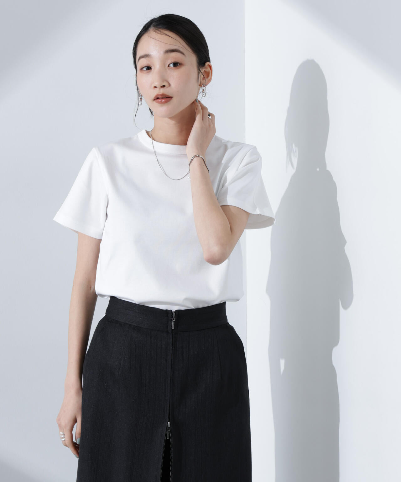 Anti SmellスムースシルケットクルーネックTシャツ 6735124301