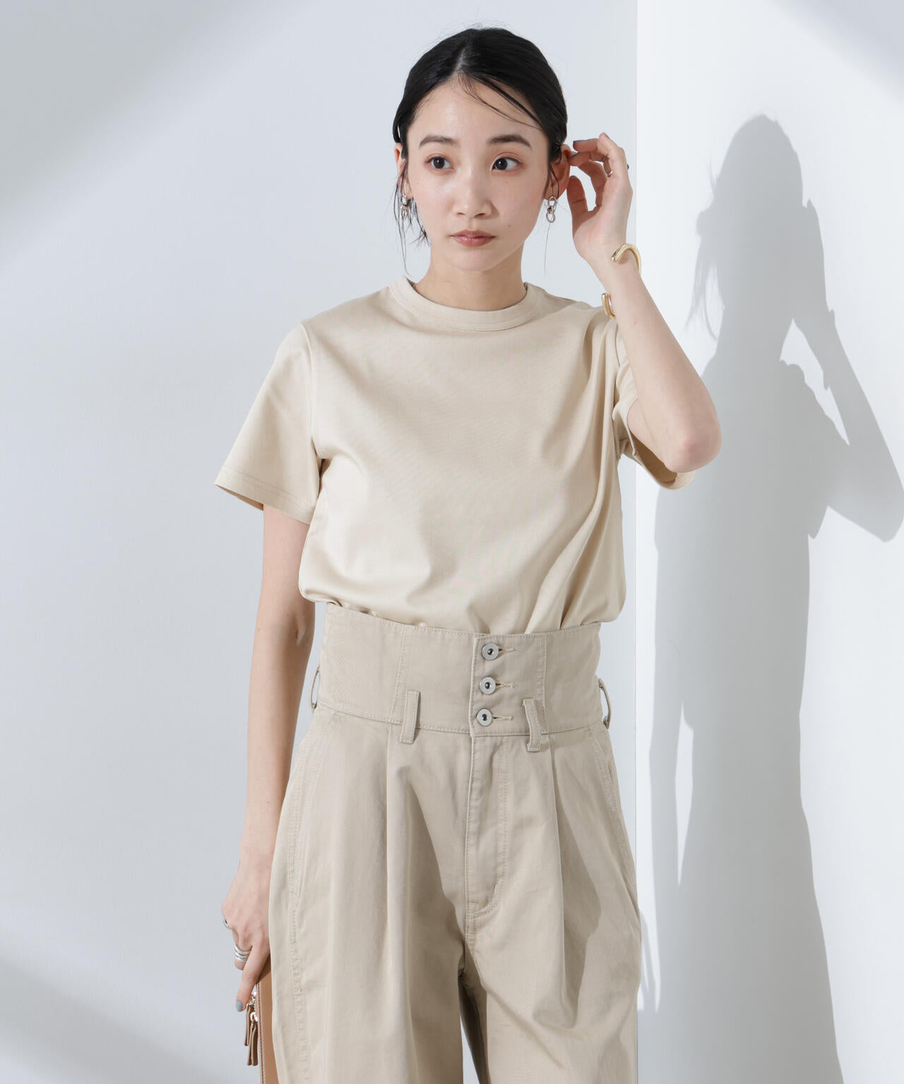 Anti SmellスムースシルケットクルーネックTシャツ 6735124301