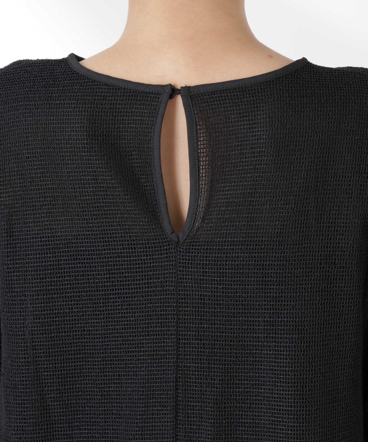 メッシュ×シフォンコンビチュニックトップス 6735124323