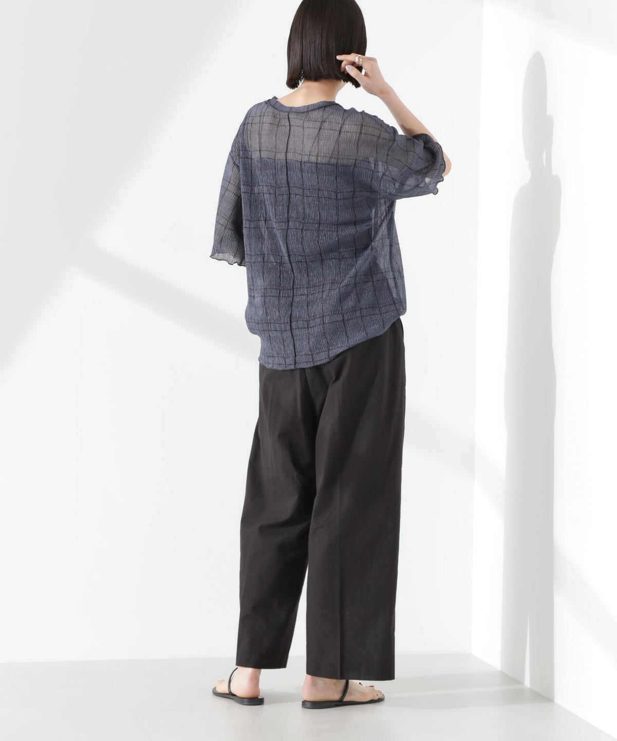 綿麻COOLMAXイージタックパンツ(セットアップ可) 6735127303