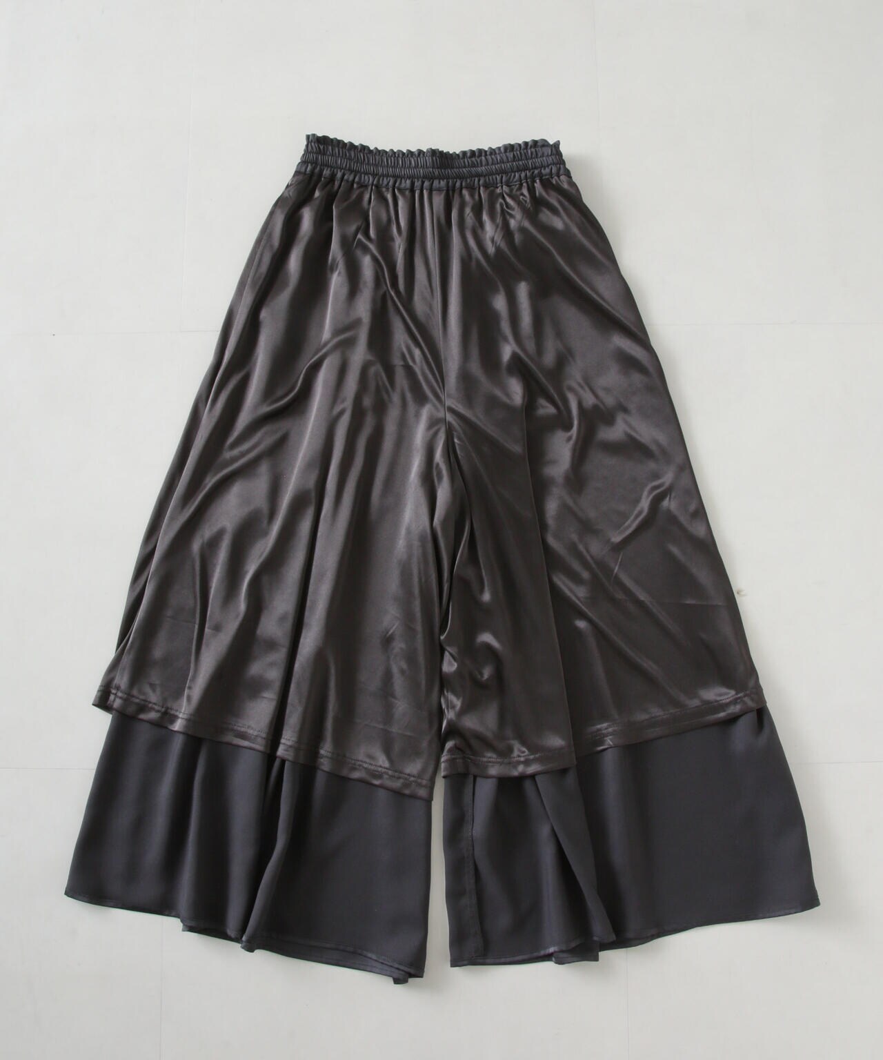 サテンギャザースカートパンツ(セットアップ可) 6735127306