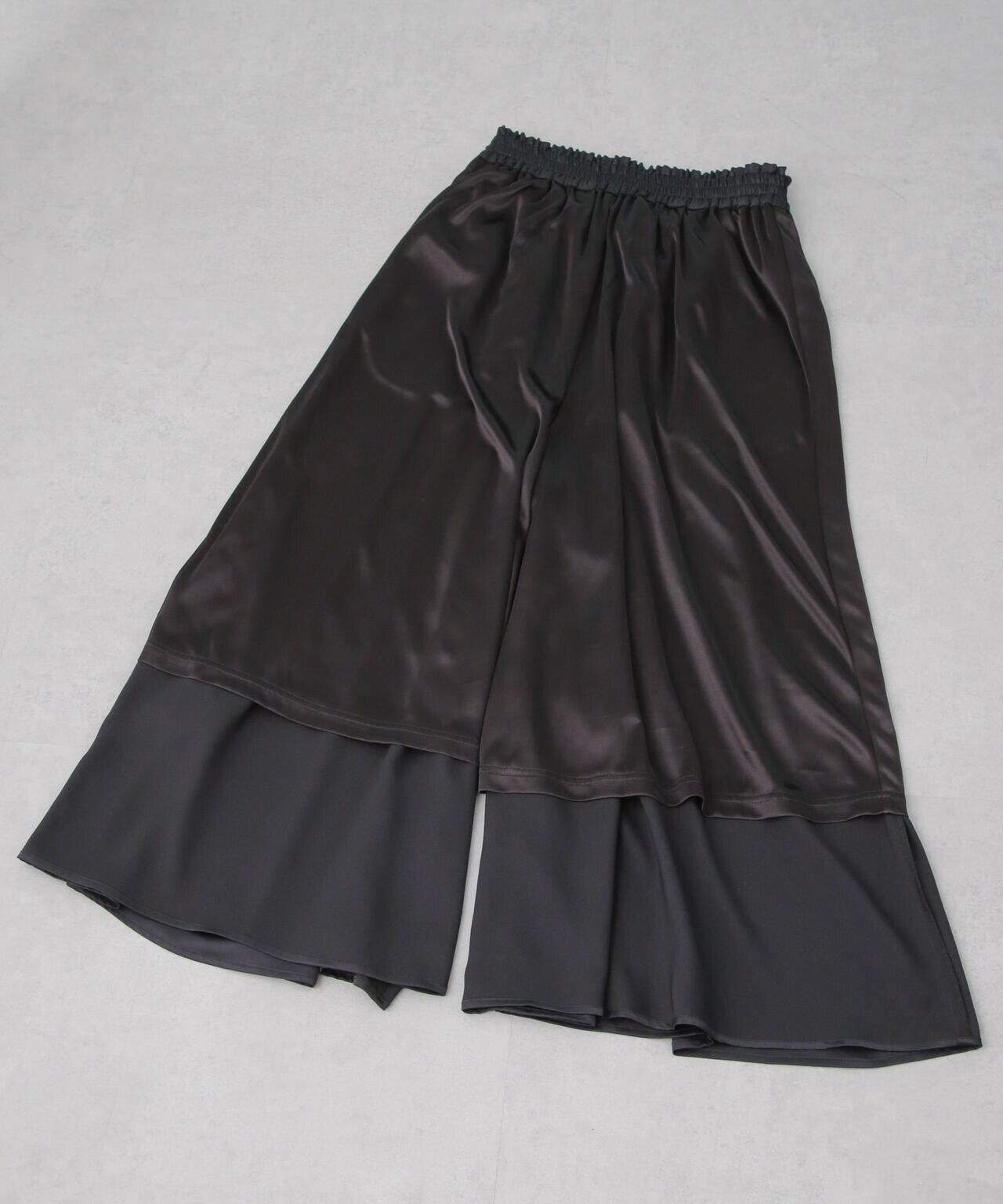 サテンギャザースカートパンツ(セットアップ可) 6735127306