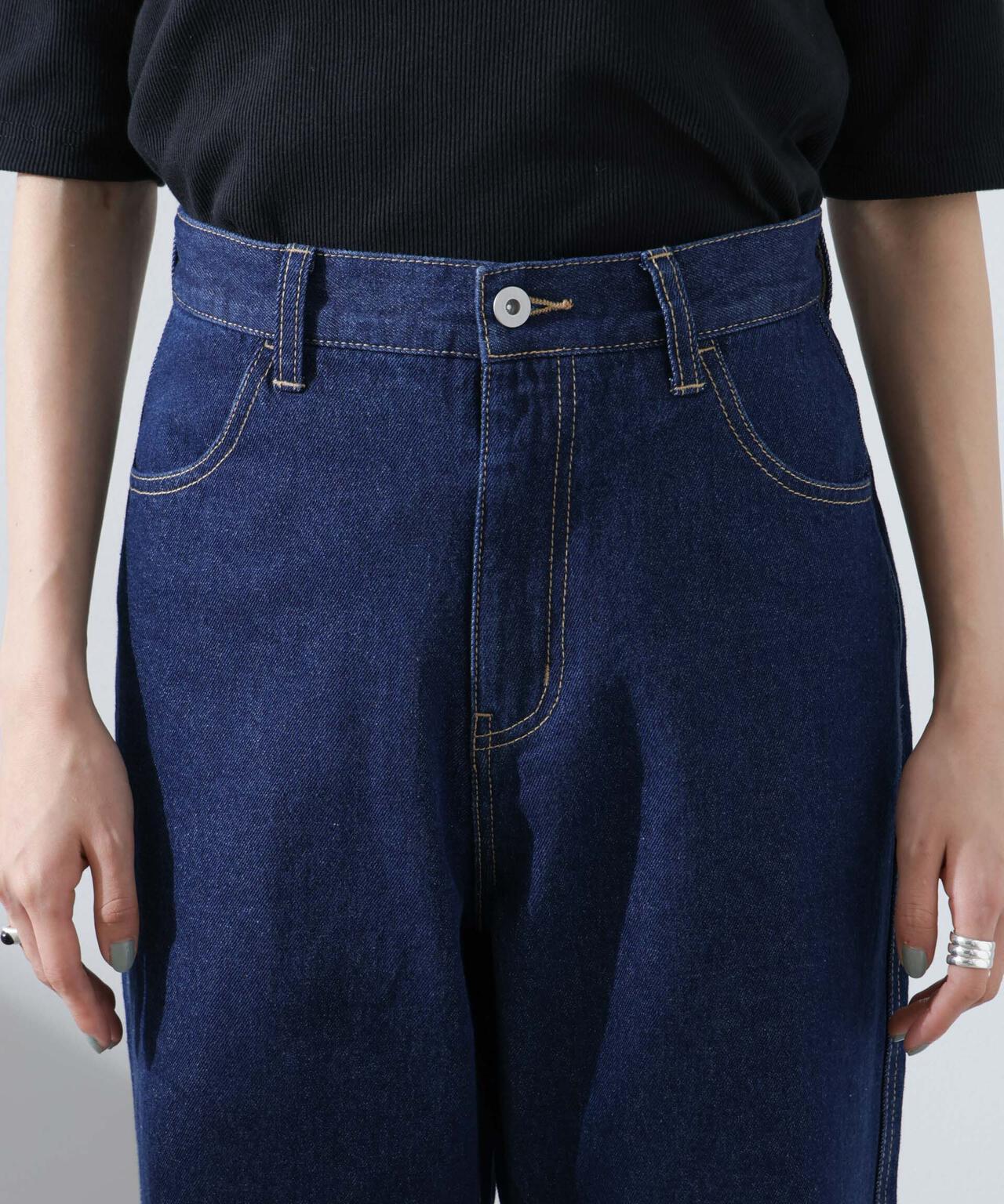 テーパードストレートデニムパンツ(セットアップ可) 6735127308