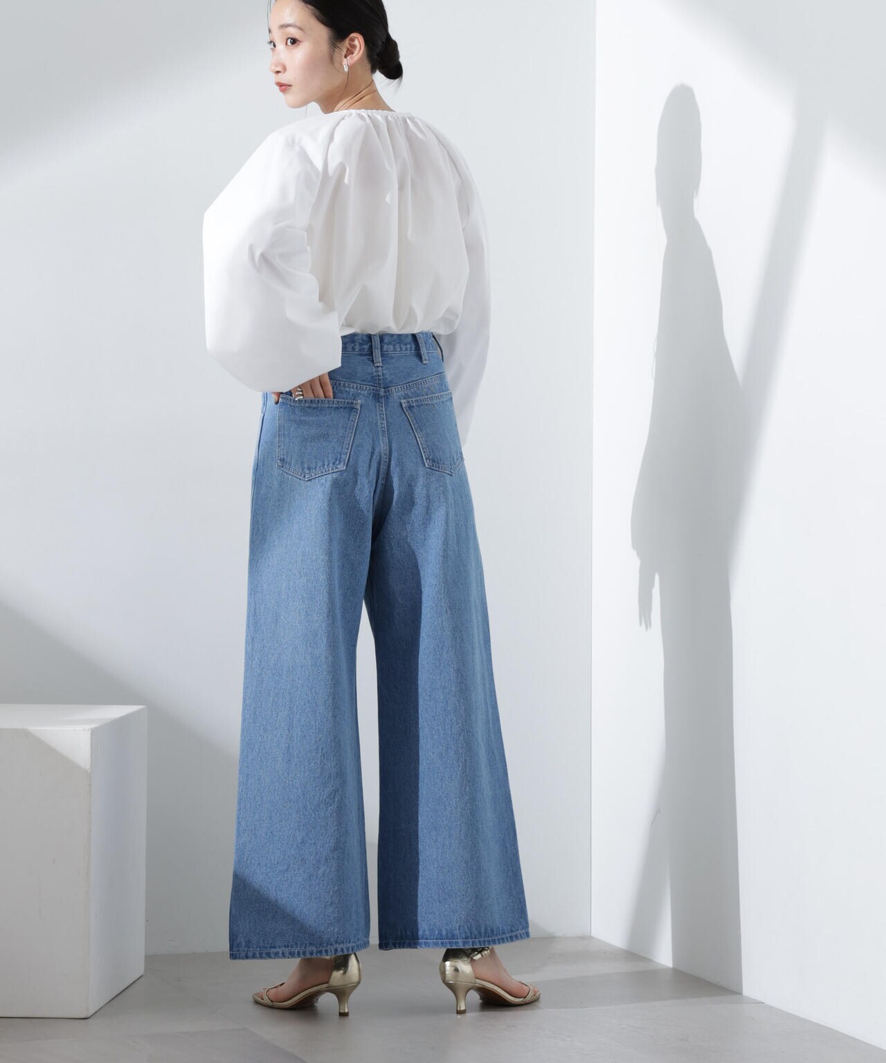ワイドデニムパンツ(セットアップ可) 6735127309