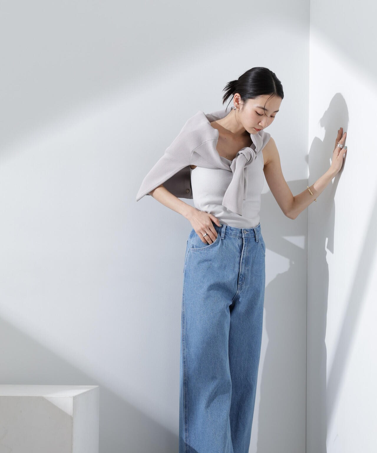 ワイドデニムパンツ(セットアップ可) 6735127309