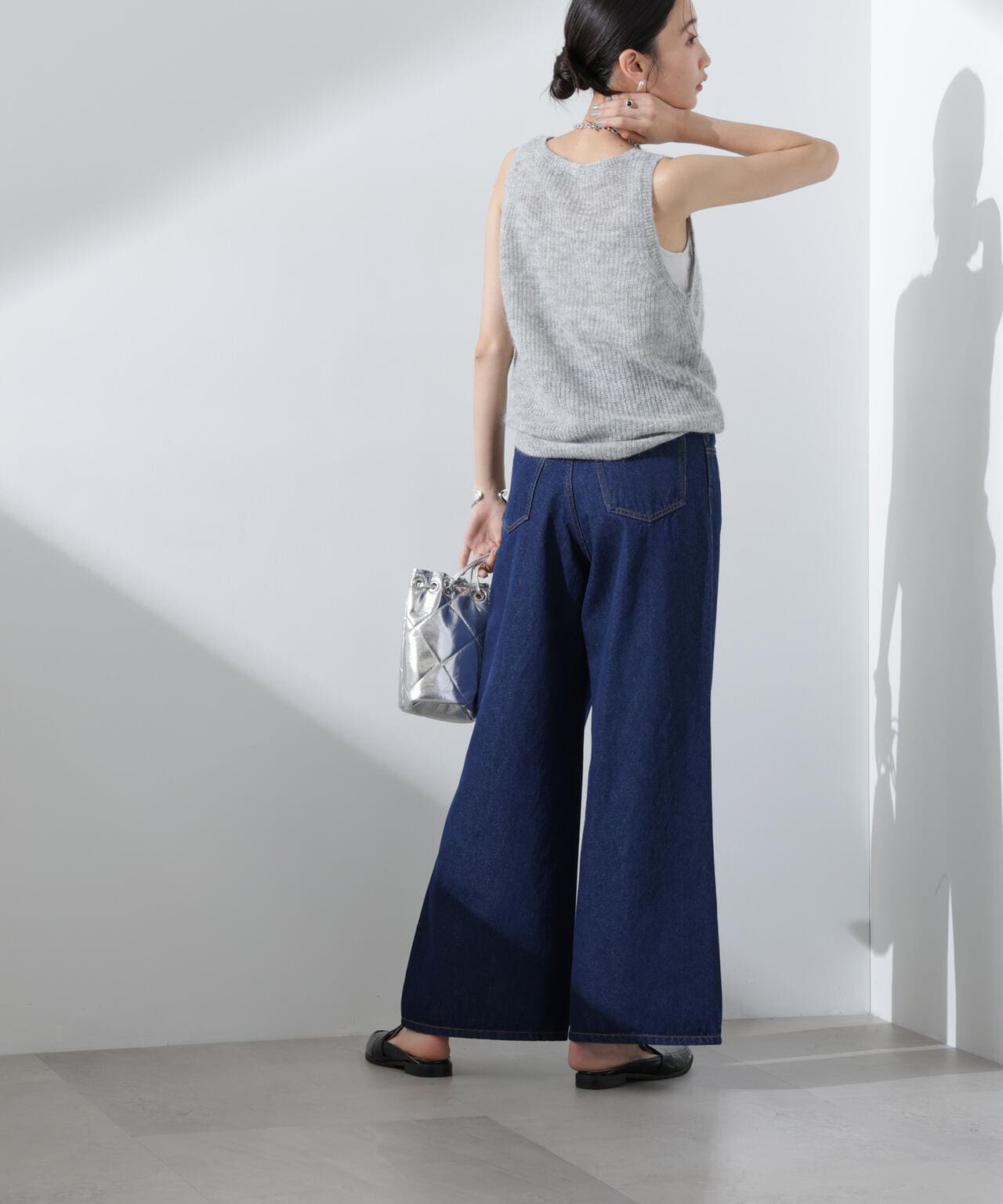 ワイドデニムパンツ(セットアップ可) 6735127309