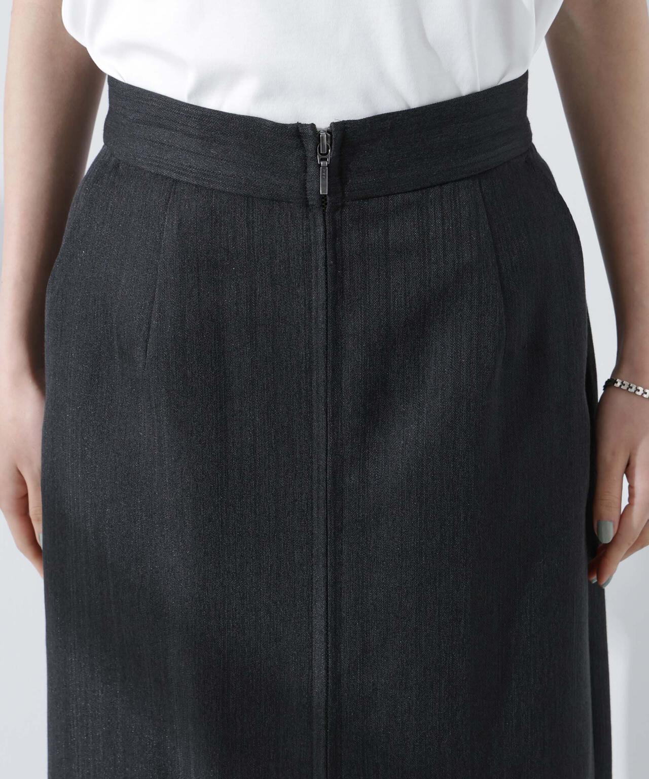 メタリックフロントZIPスリットタイトスカート 6735130307