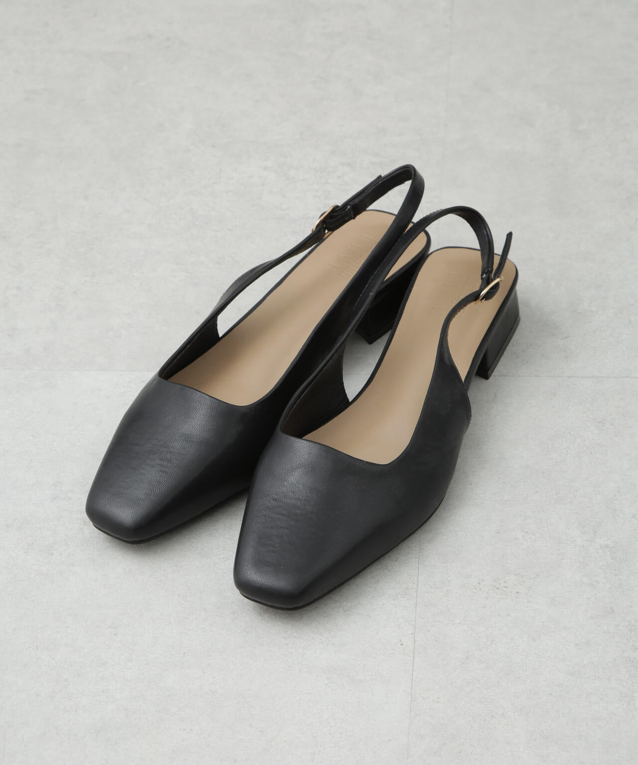 スリングバックスクエアトゥパンプス 6735133300