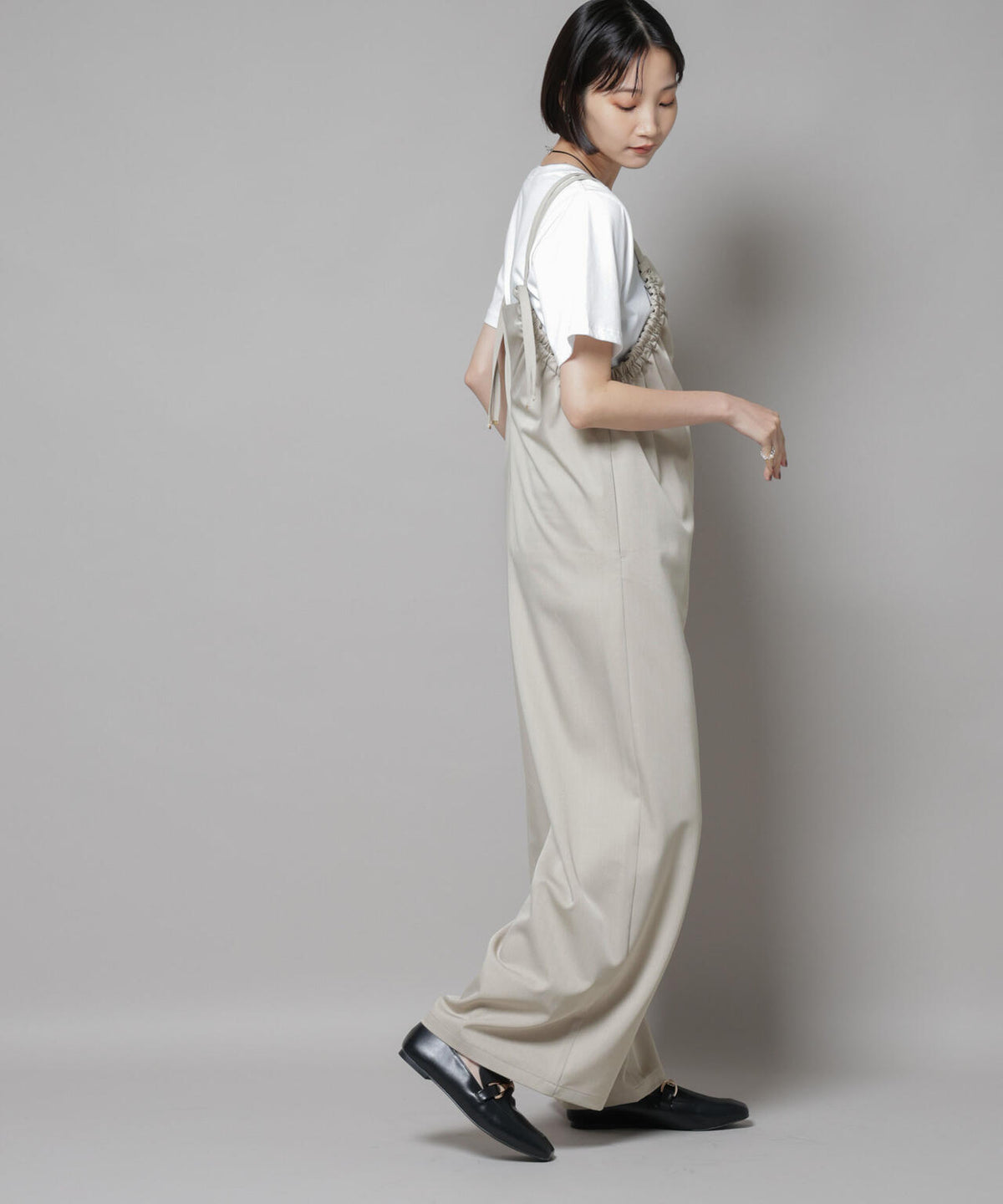 ギャザーデザインサロペットパンツ 6735219310