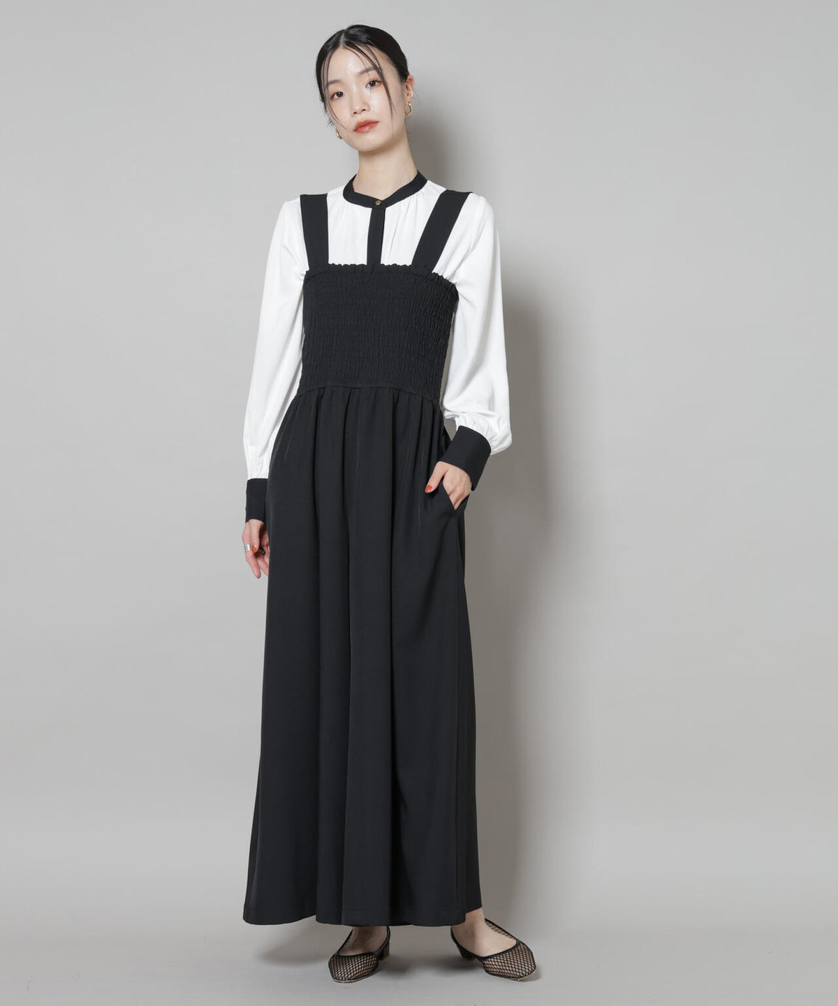 シャーリングサロペット 6735219317