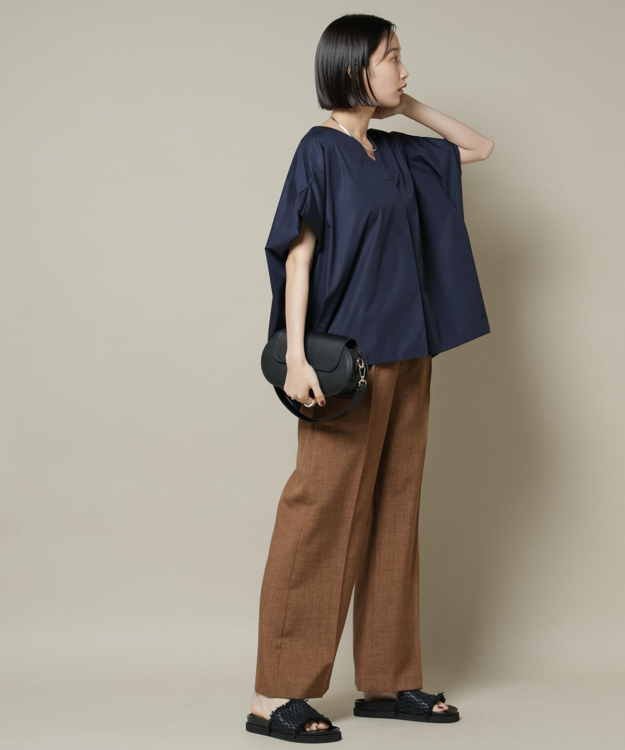 ドルマンワイドスキッパーブラウス 6735221304