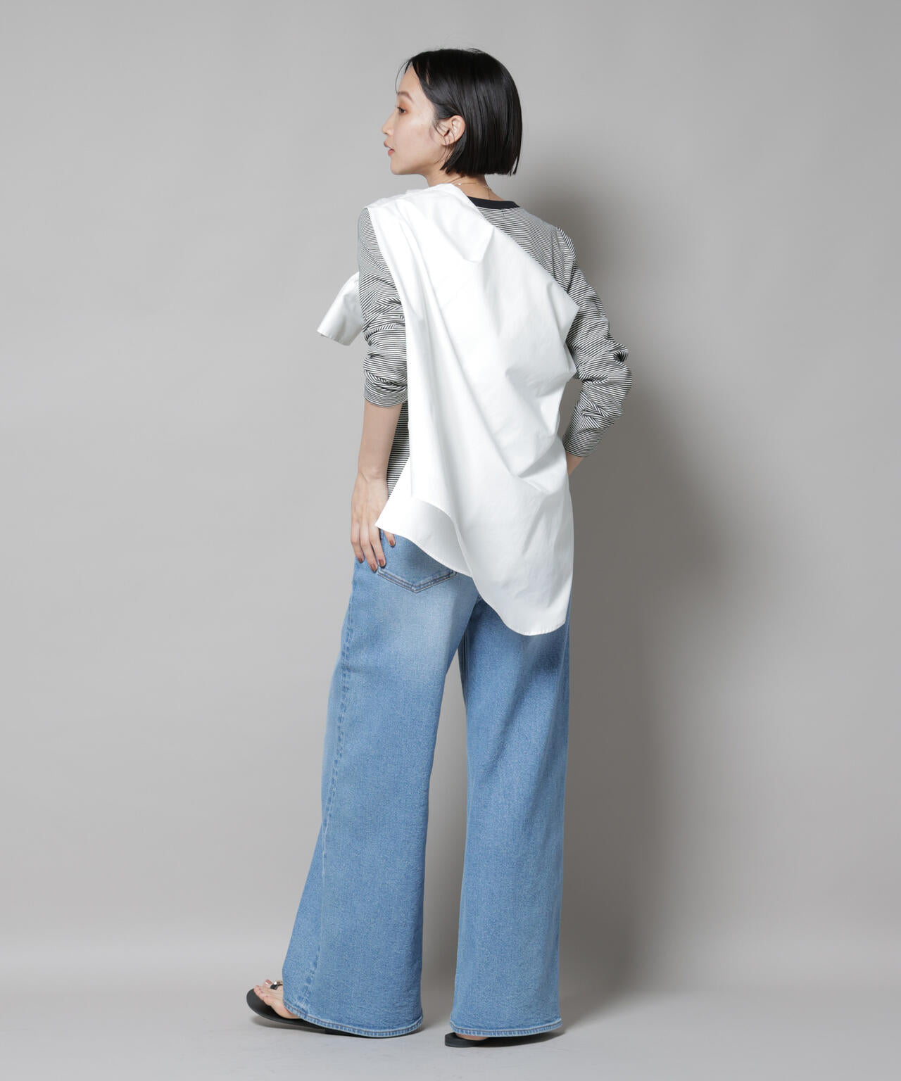 ミジンボーダーロングスリーブTシャツ 6735223303