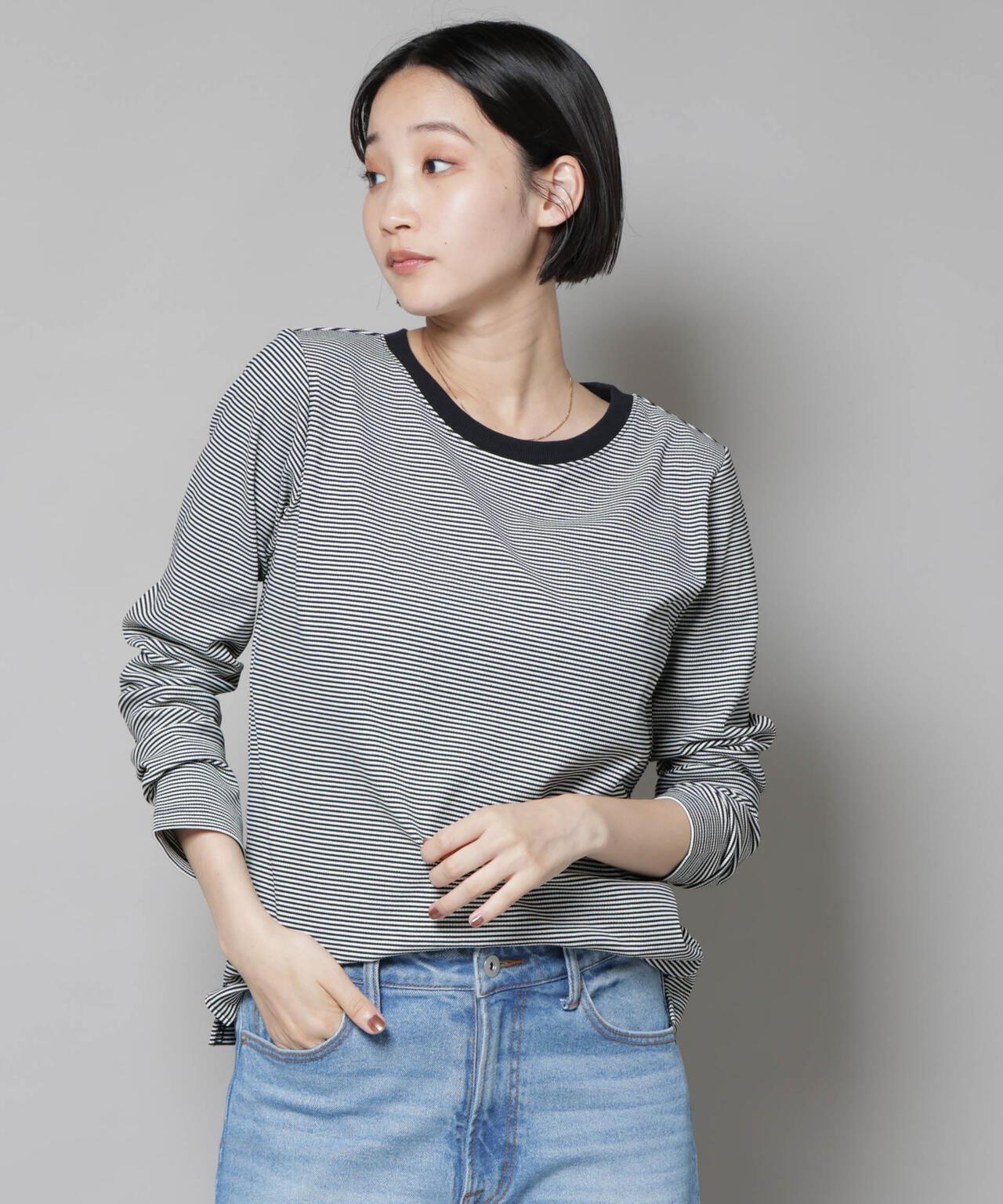 ミジンボーダーロングスリーブTシャツ 6735223303