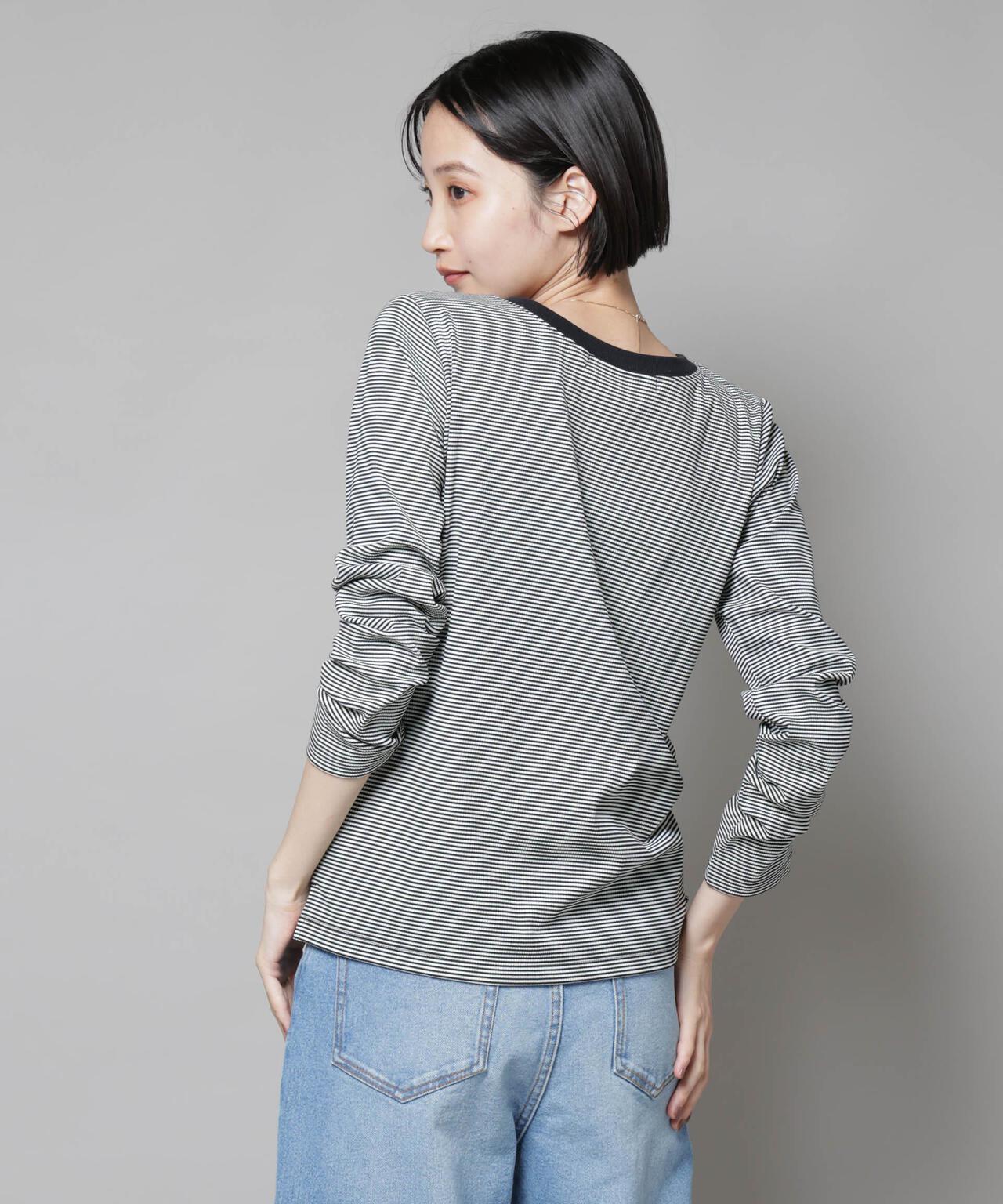ミジンボーダーロングスリーブTシャツ 6735223303