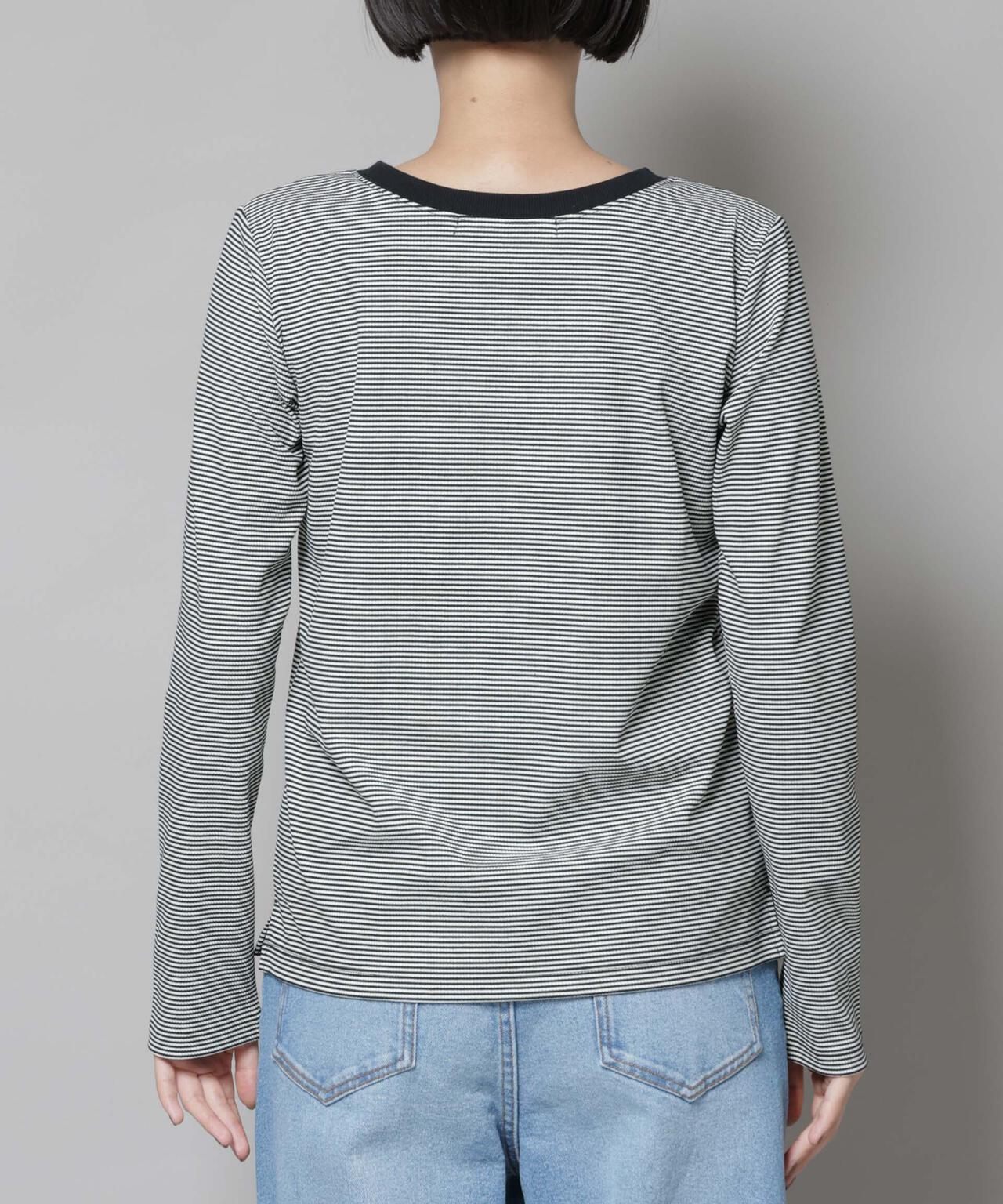 ミジンボーダーロングスリーブTシャツ 6735223303