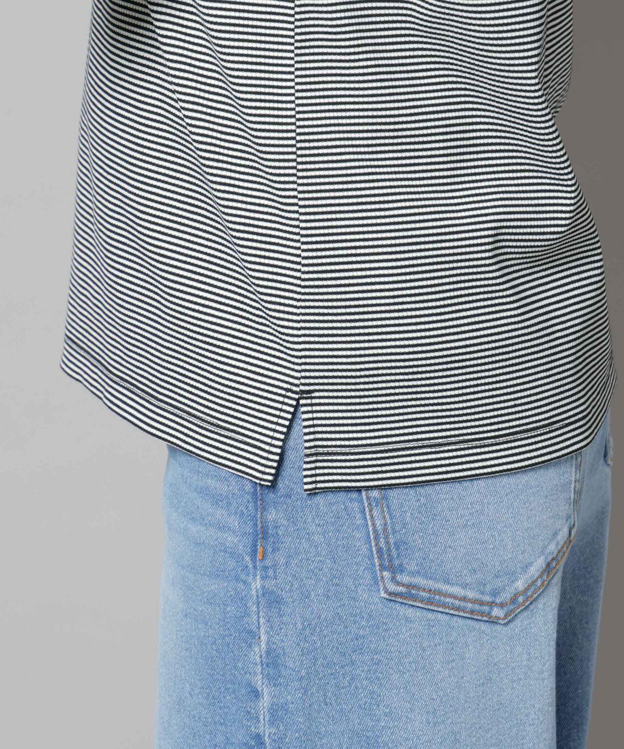 ミジンボーダーロングスリーブTシャツ 6735223303