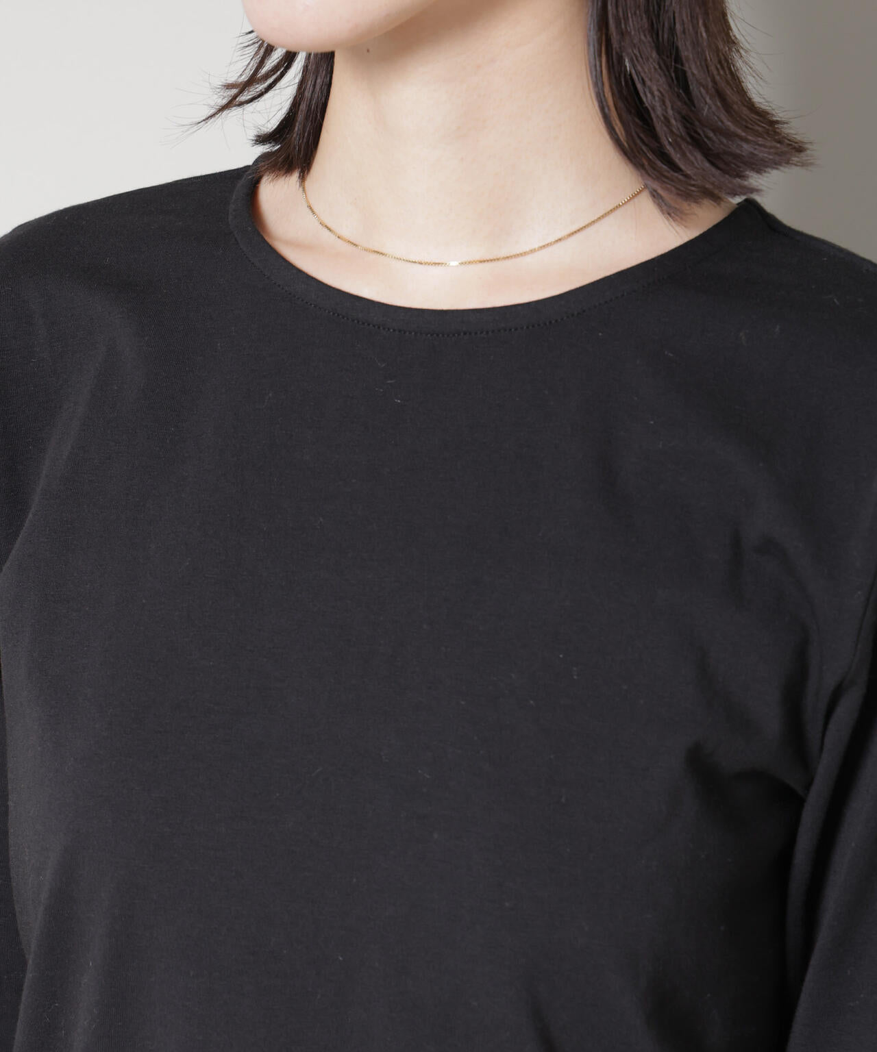 裾レースドッキングロングTシャツ 6735223319