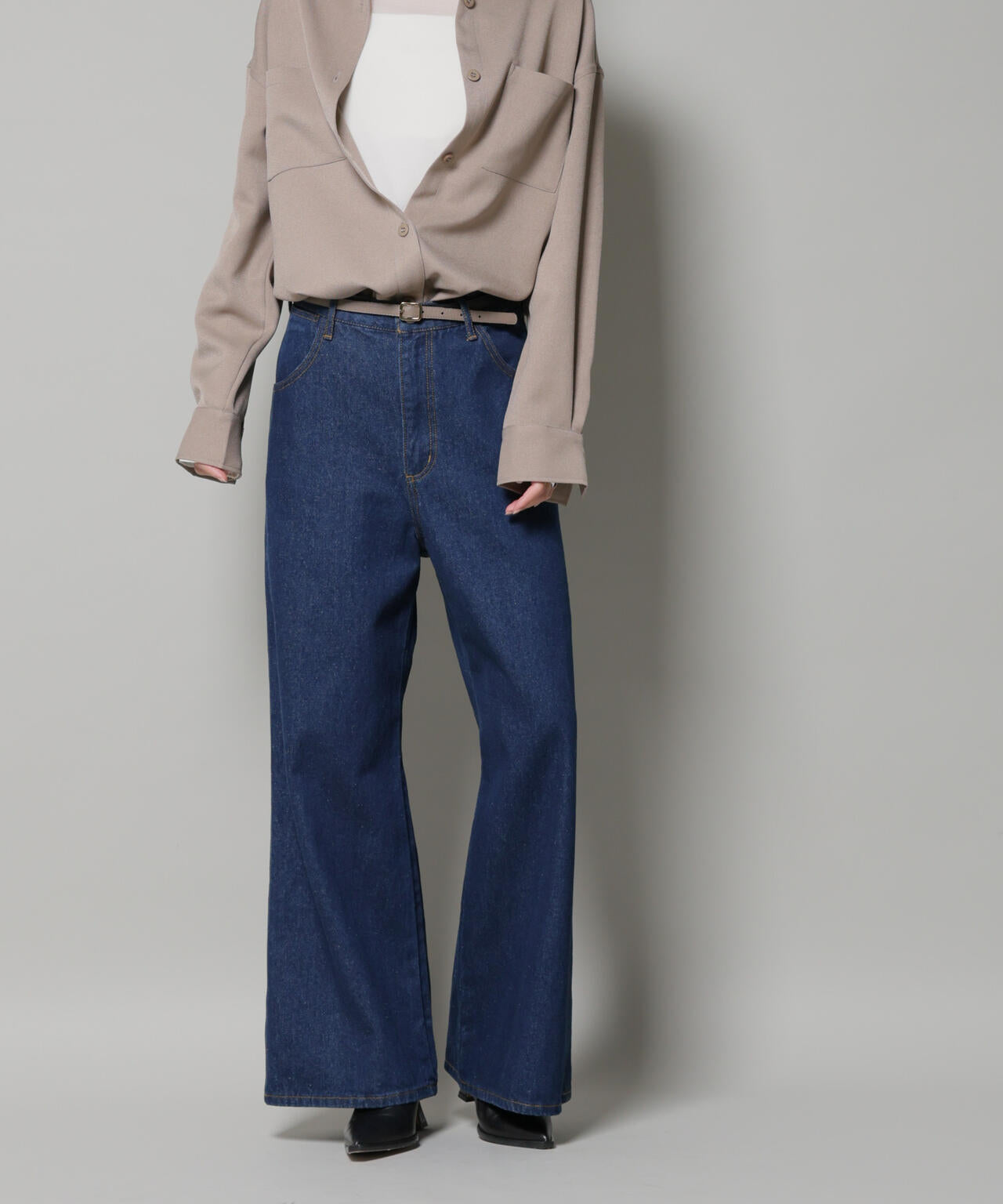 ワイドデニムパンツ 6735227315