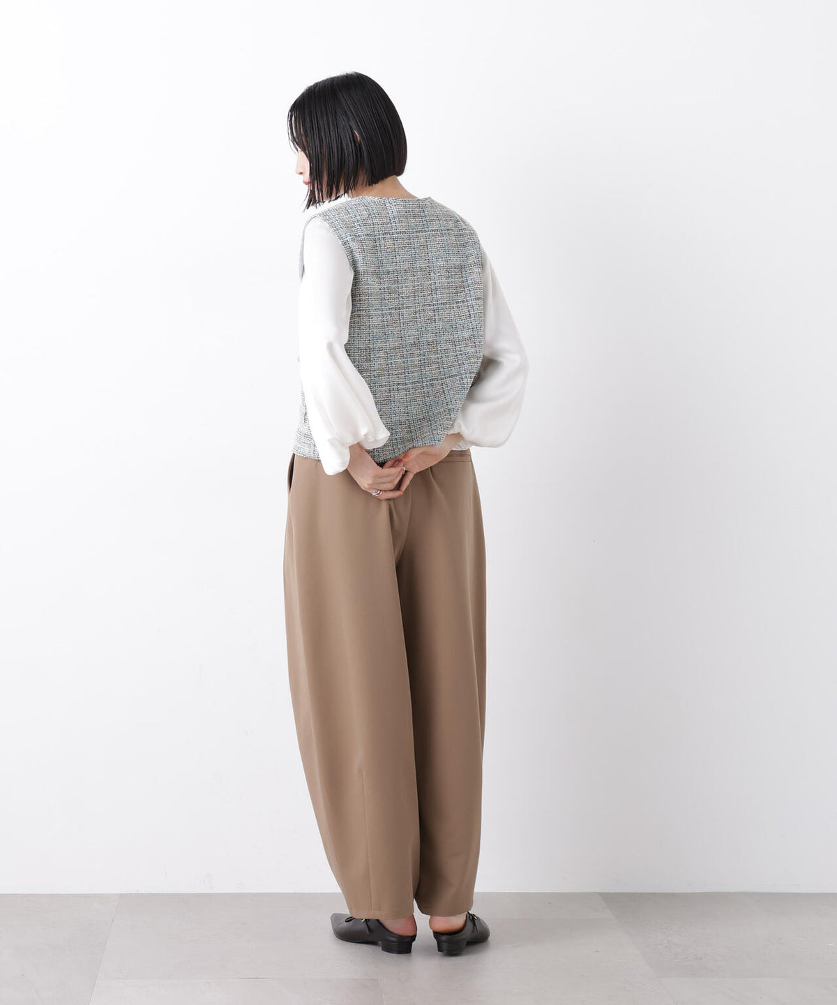 カットツイード金ボタンジレ(セットアップ可) 6736116306