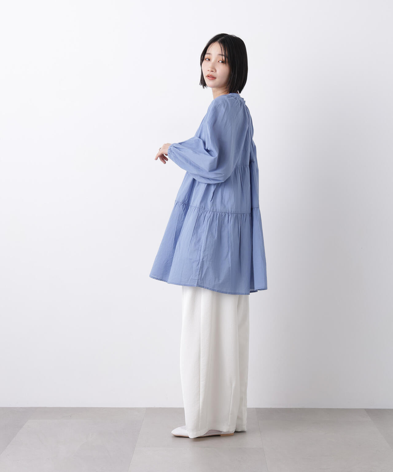 made in INDIA ティアードチュニックブラウス 6736120303