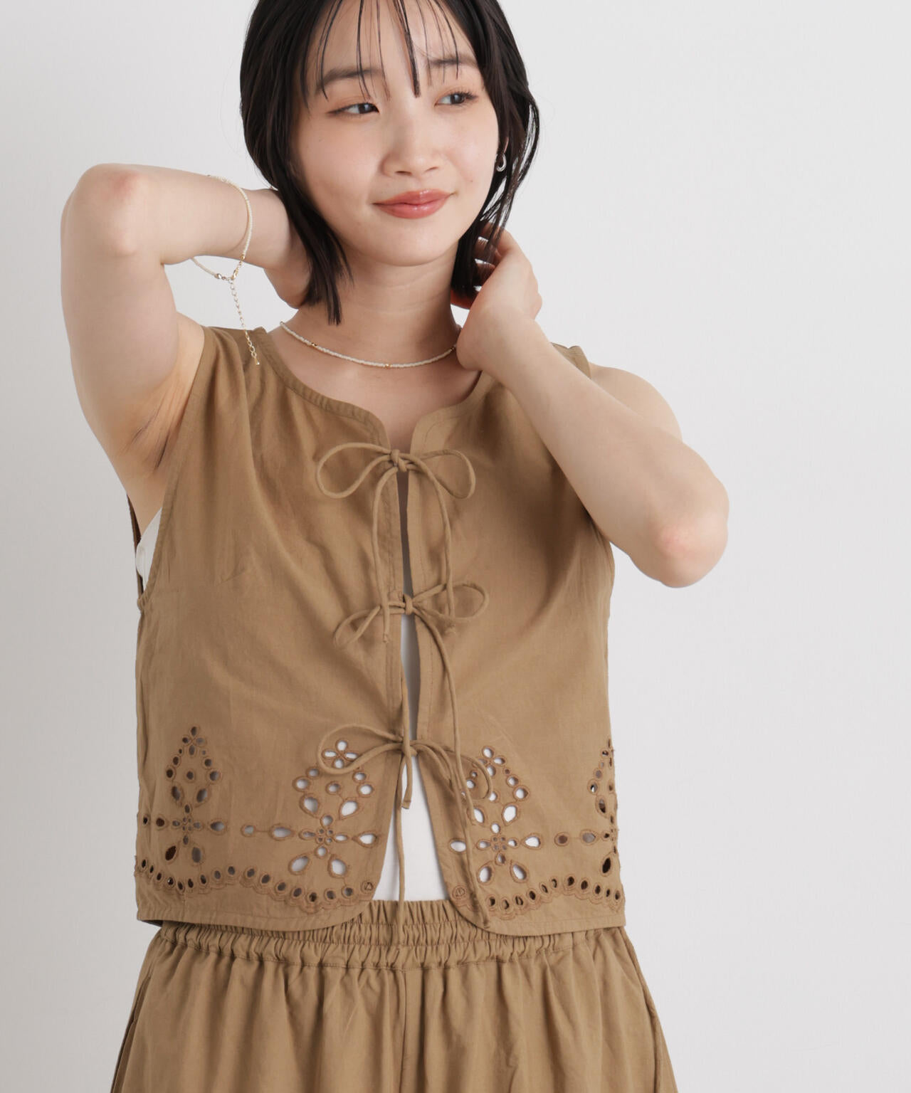 made in INDIA カットワークエンブロイダリージレ(セットアップ可) 6736121302