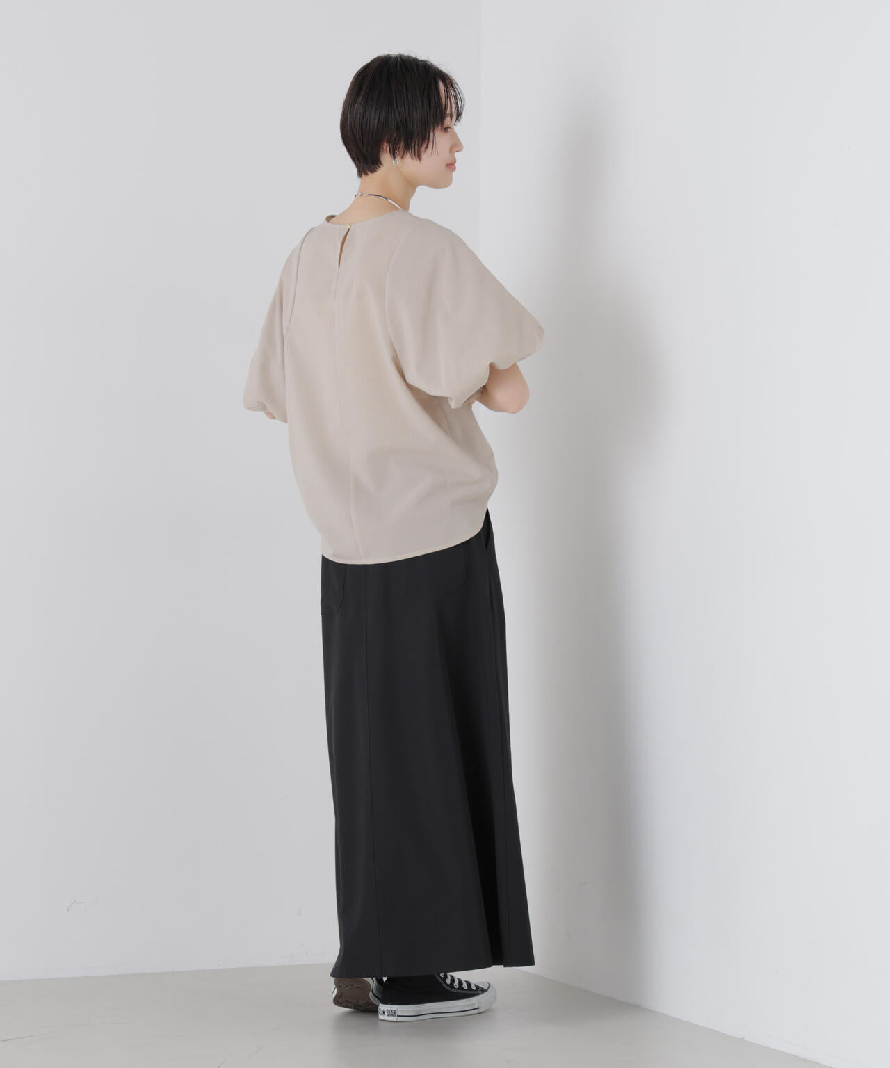 ドライマットトロバルーンスリーブブラウス(セットアップ可) 6736121320